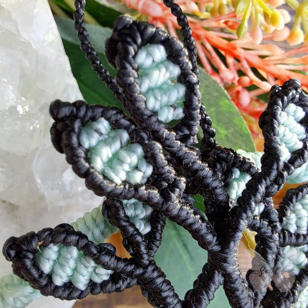 Tourmalinated Quartz Micro Macramé Tree Decor