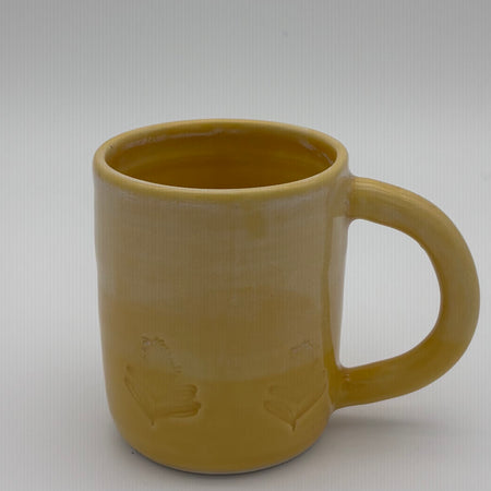 Unique Mug for Everyday Living - Wheel Thrown Cup with Handle - Yellow