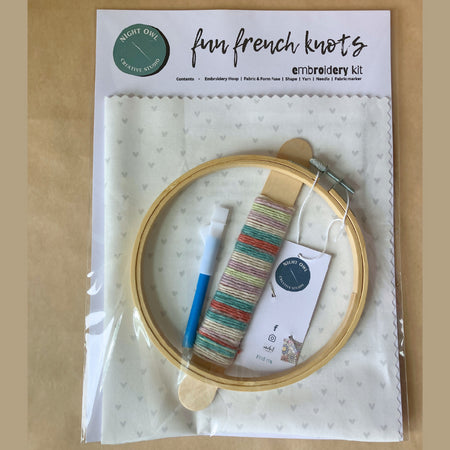 Heart of the Home Embroidery Kit| Fun French Knots | 22cm x 22cm