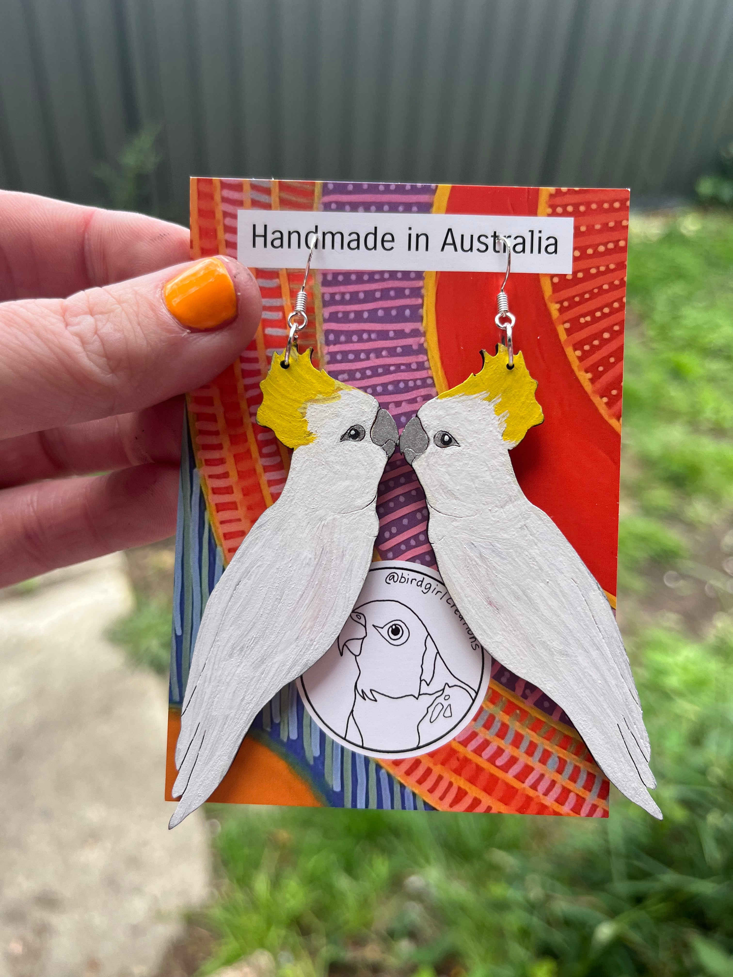 Sulphur-crested Cockatoo Earrings