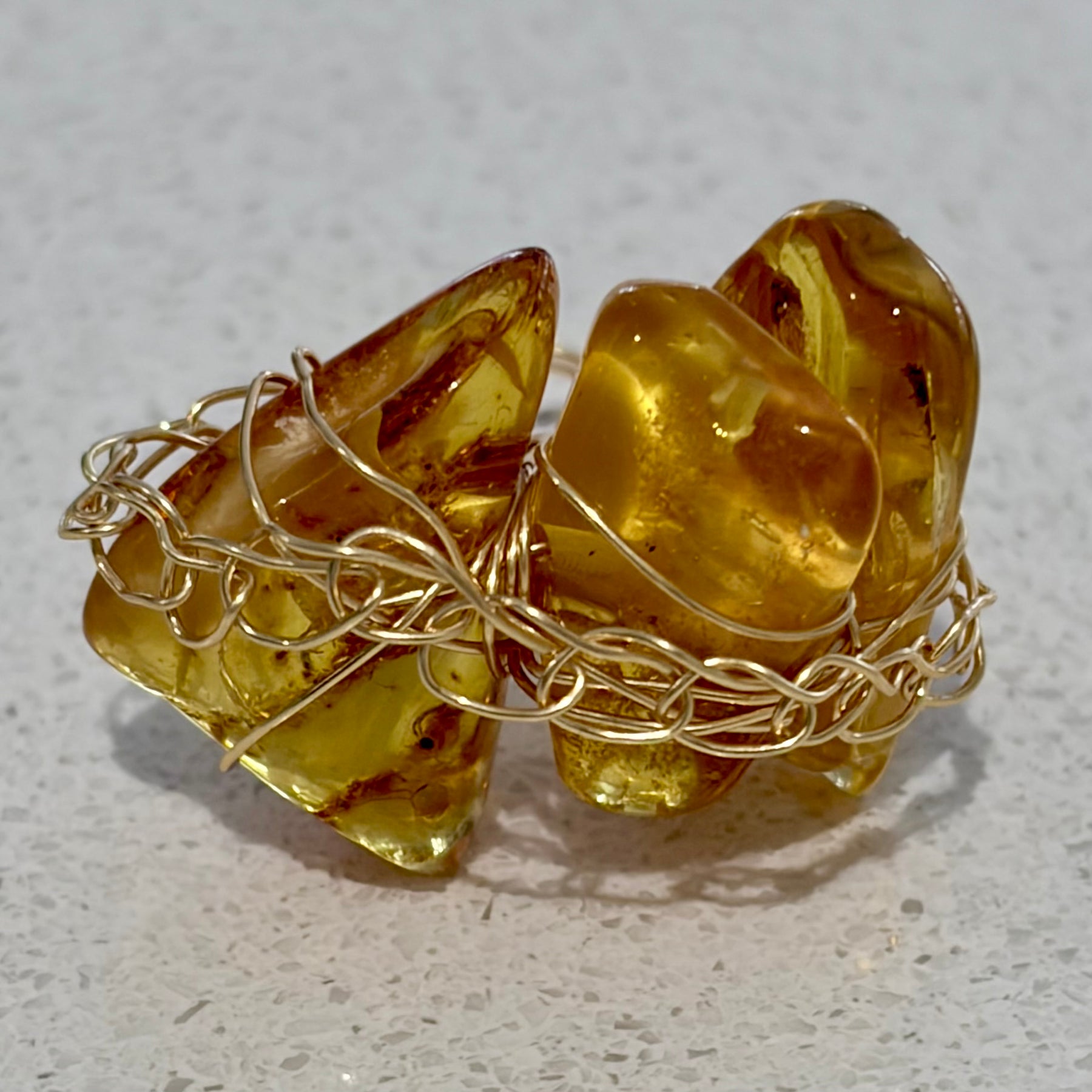 Baltic Amber Ring “Sunlight”
