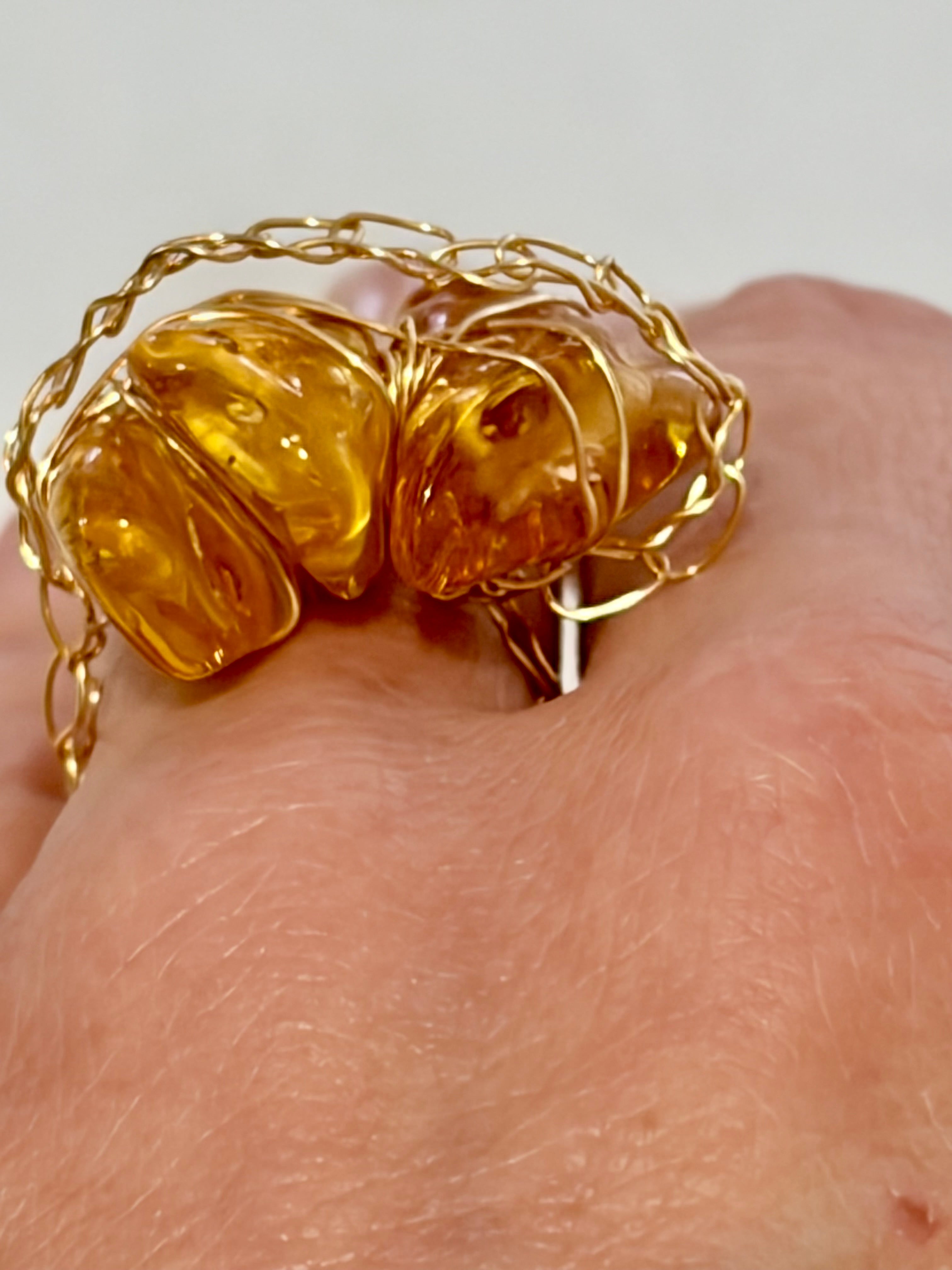 Baltic Amber Ring “Sunlight”