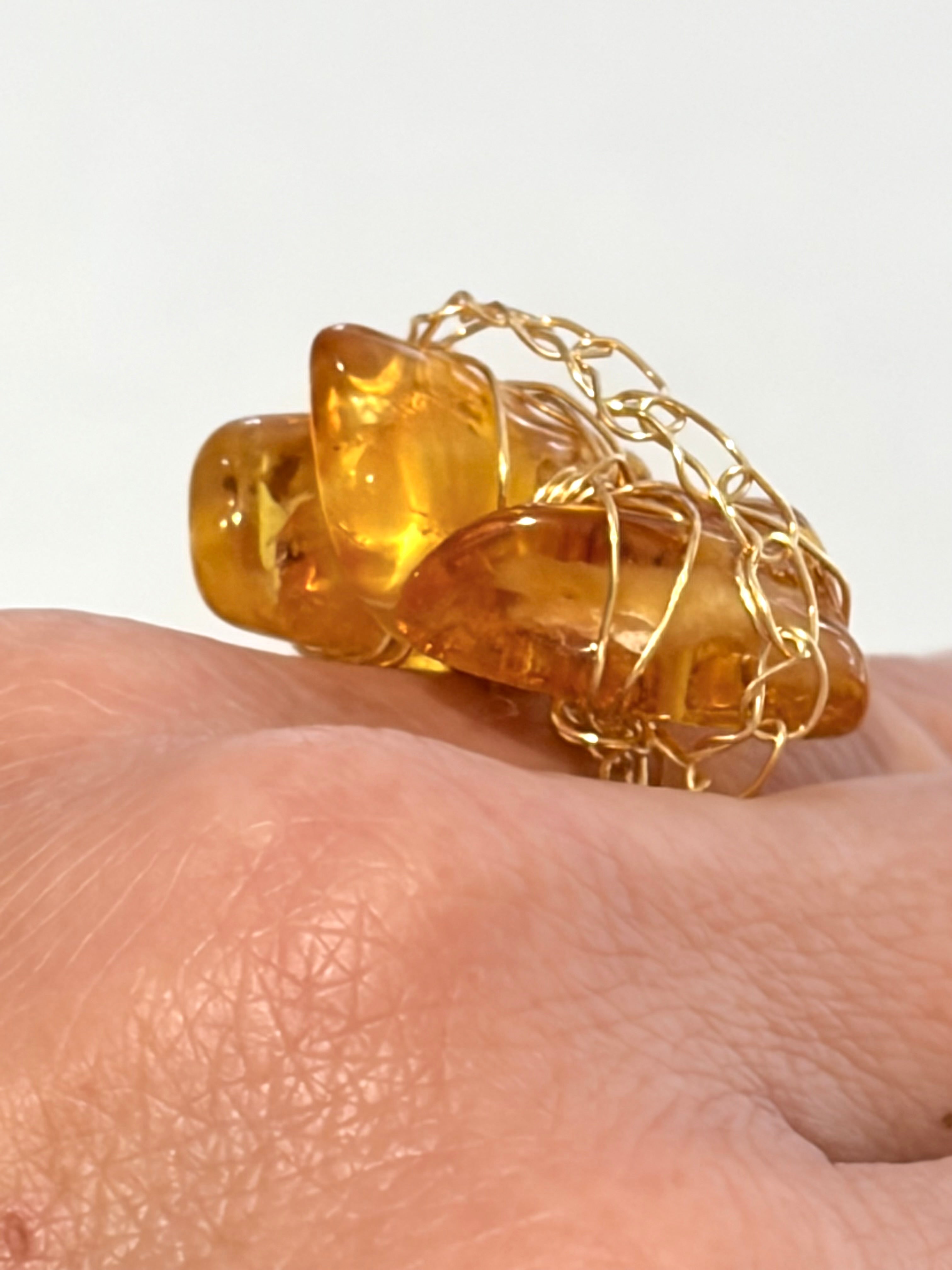 Baltic Amber Ring “Sunlight”