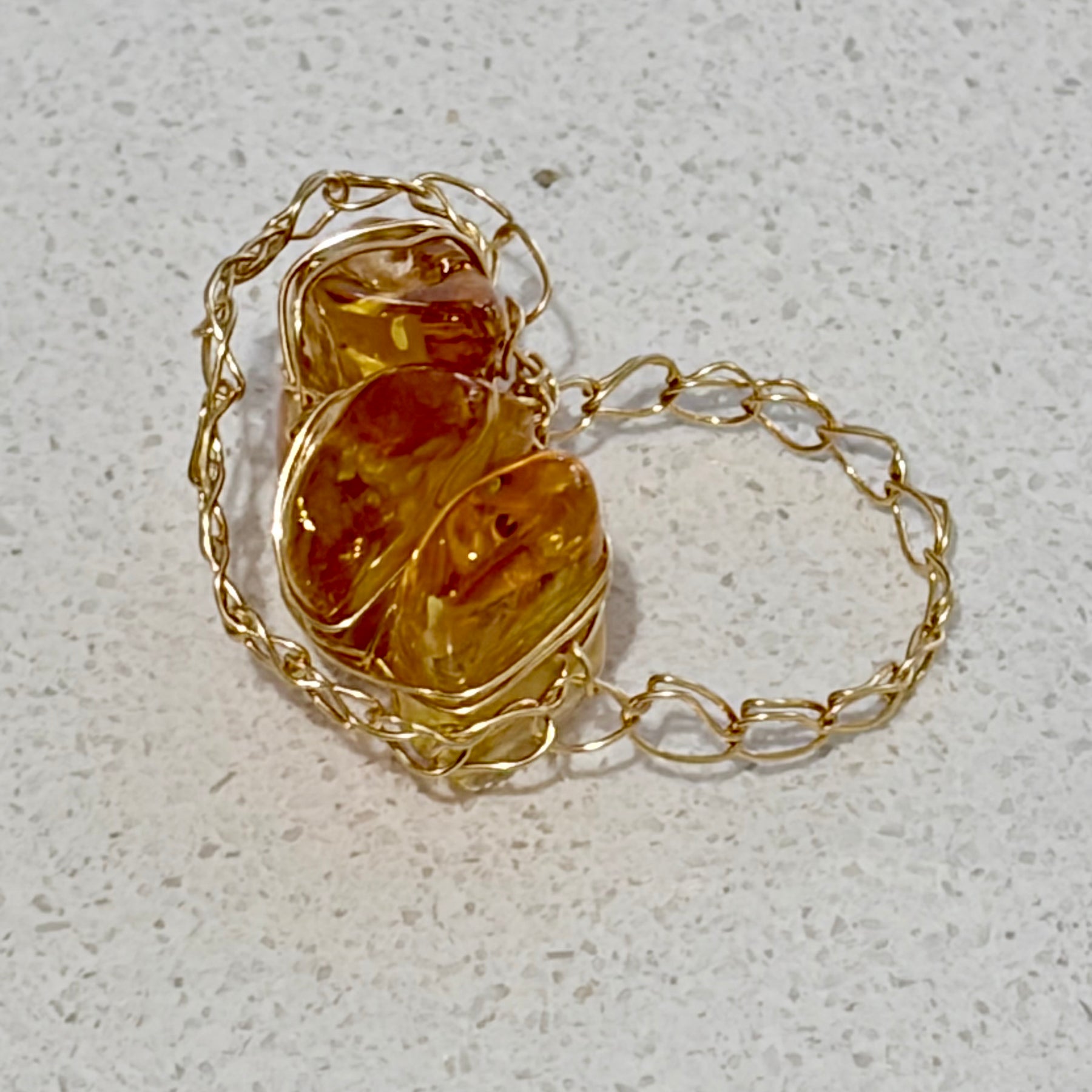 Baltic Amber Ring “Sunlight”