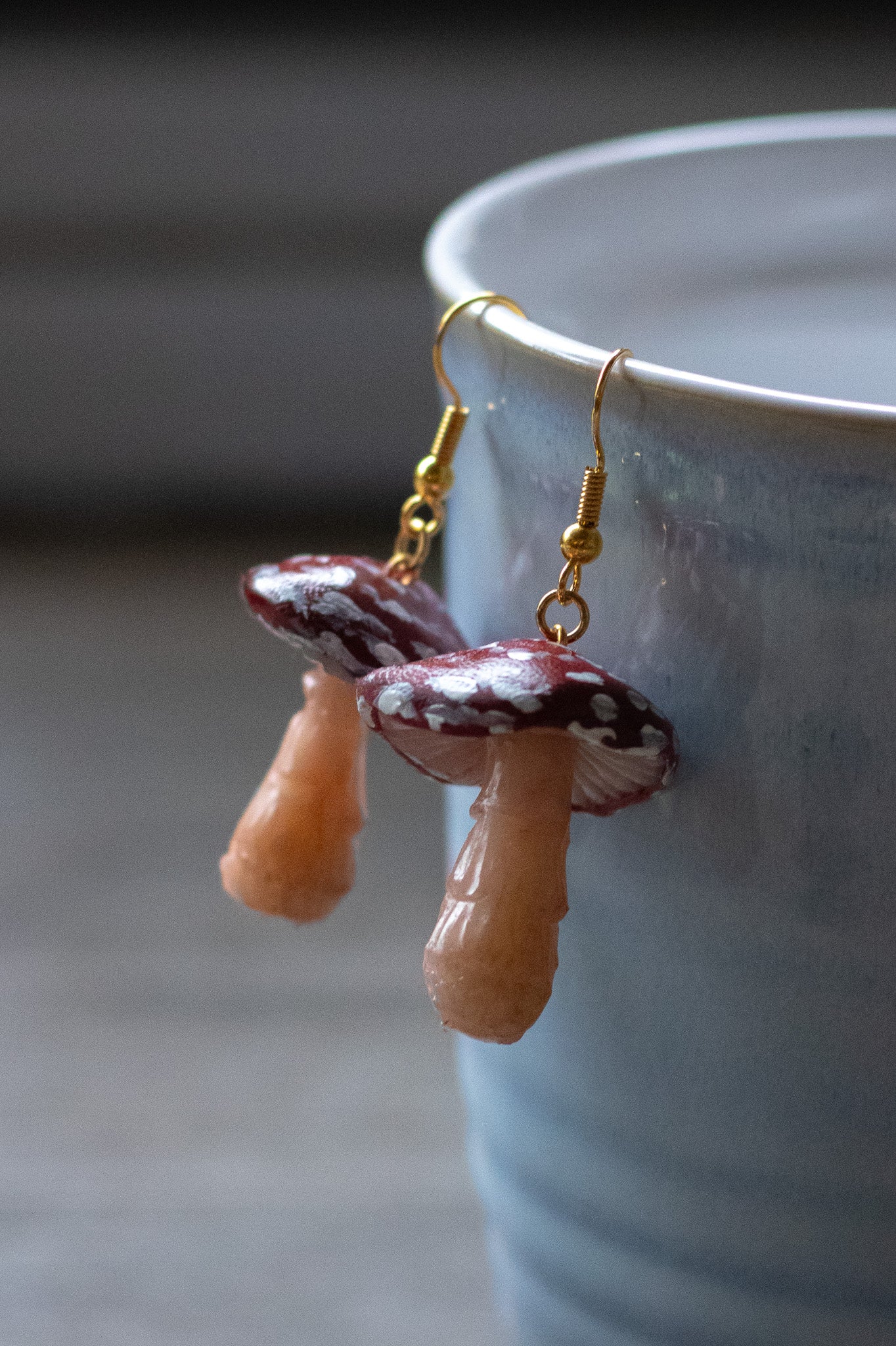 Red Mushroom Earrings