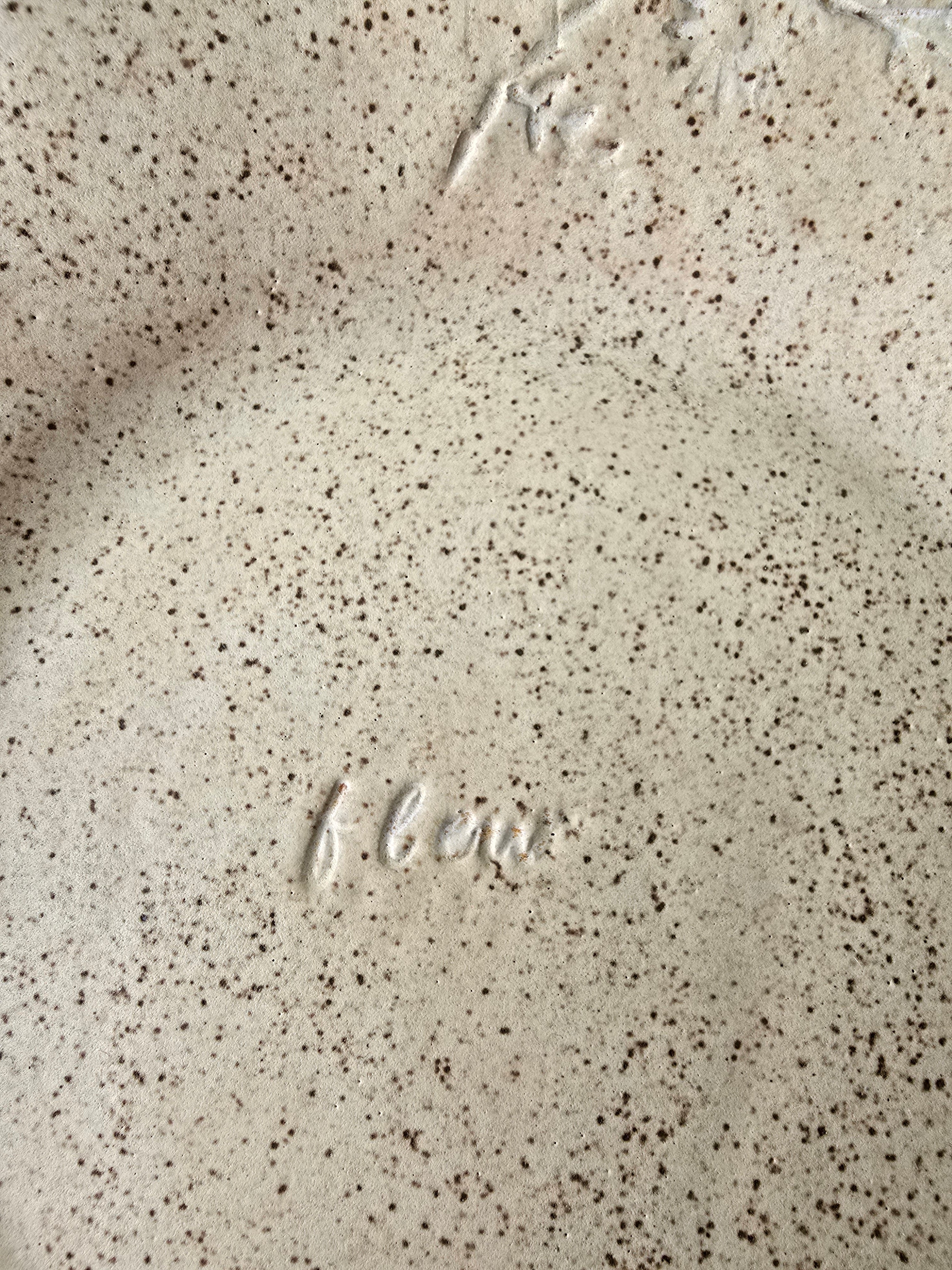 Flower print serving plate