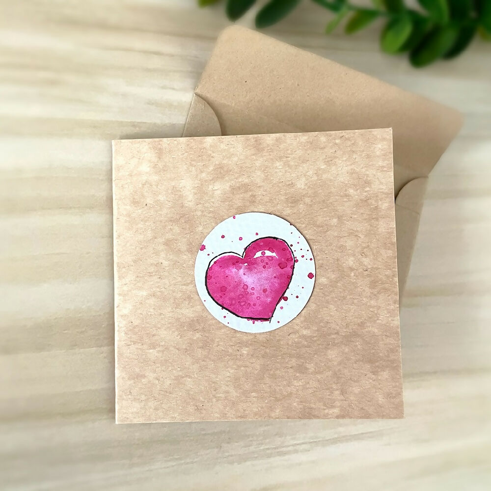 Australian-artist-handmade-9.5x9.5mm-Heart-Greeting-Cards-Blank-a