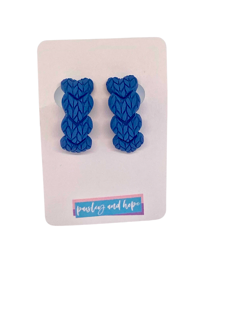 *New - Polymer Clay Huggie - Hearts - Choose Colour