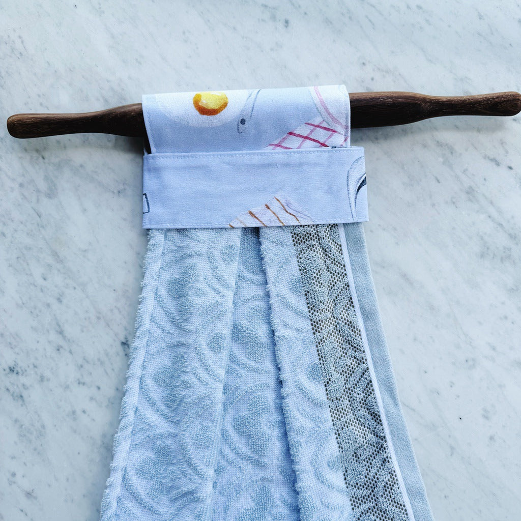 Country kitchen no button, hanging kitchen hand towel.