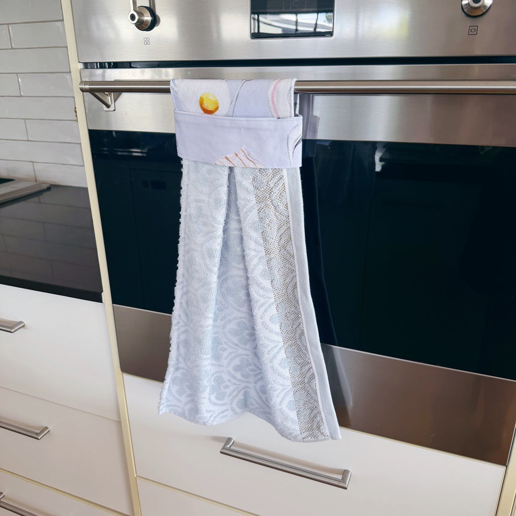 Country kitchen no button, hanging kitchen hand towel.