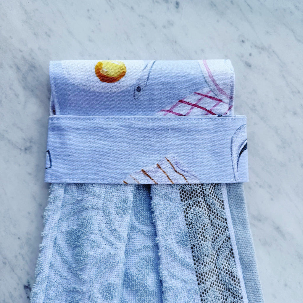 Country kitchen no button, hanging kitchen hand towel.