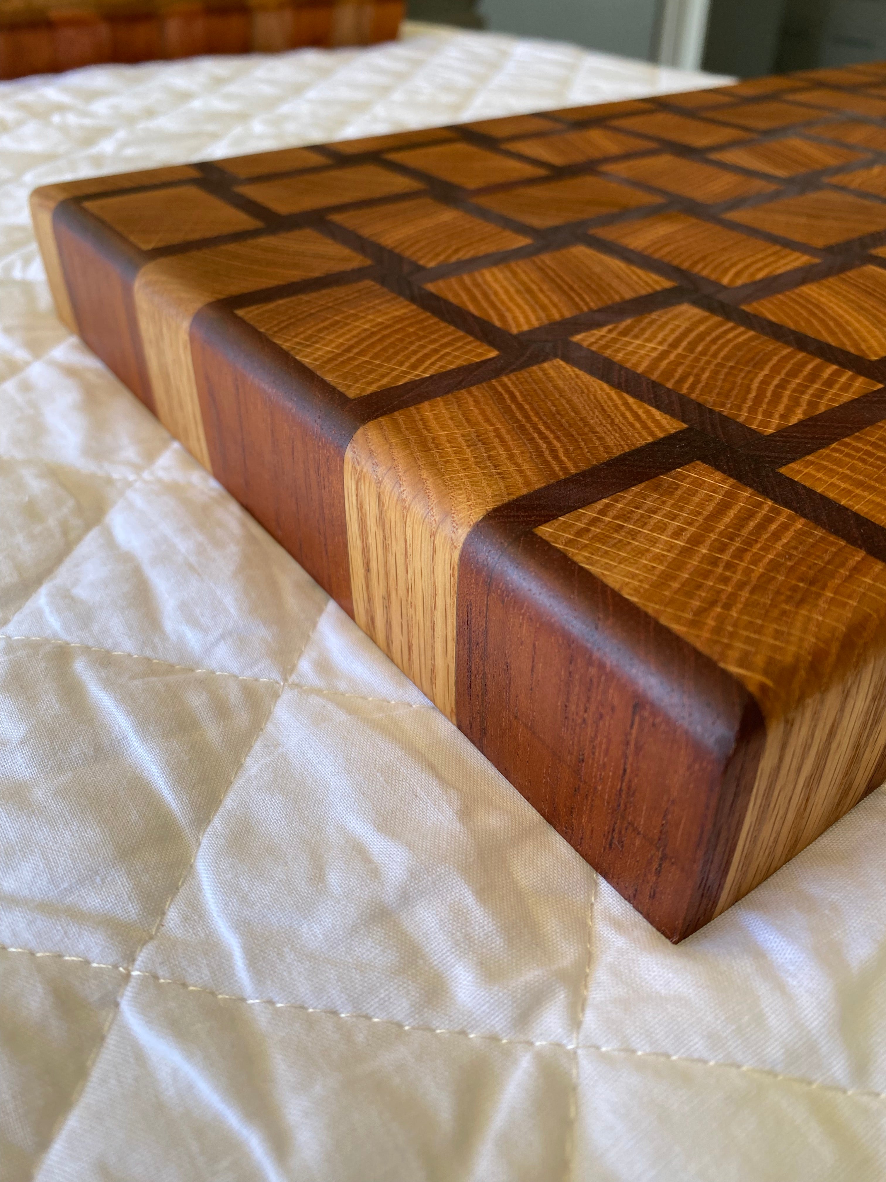Basket-Weave Artisan Chopping Board – Handcrafted