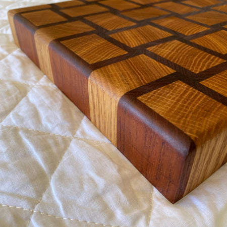 Basket-Weave Artisan Chopping Board – Handcrafted from Premium Hardwoods