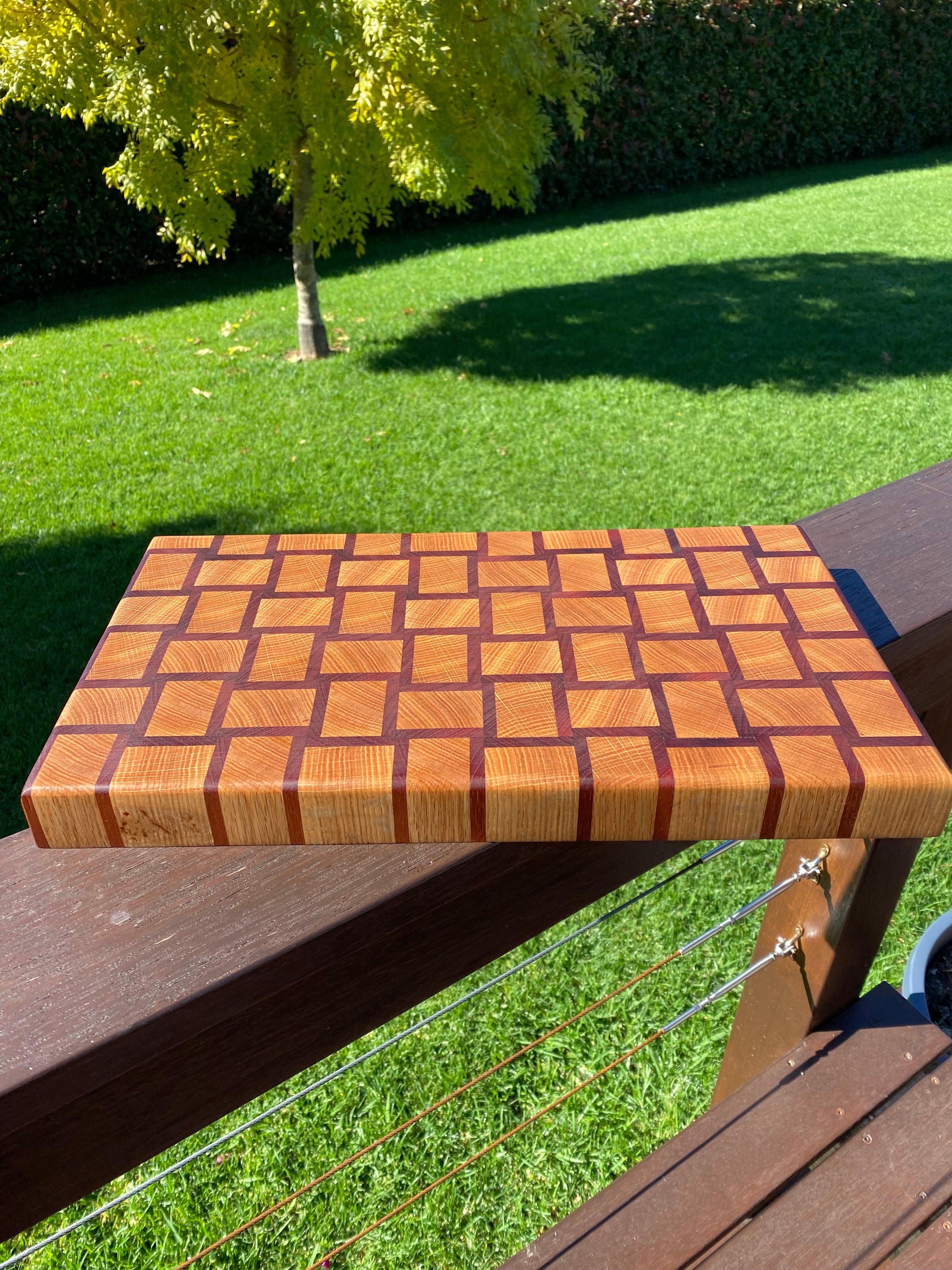Basket-Weave Artisan Chopping Board – Handcrafted from Premium Hardwoods