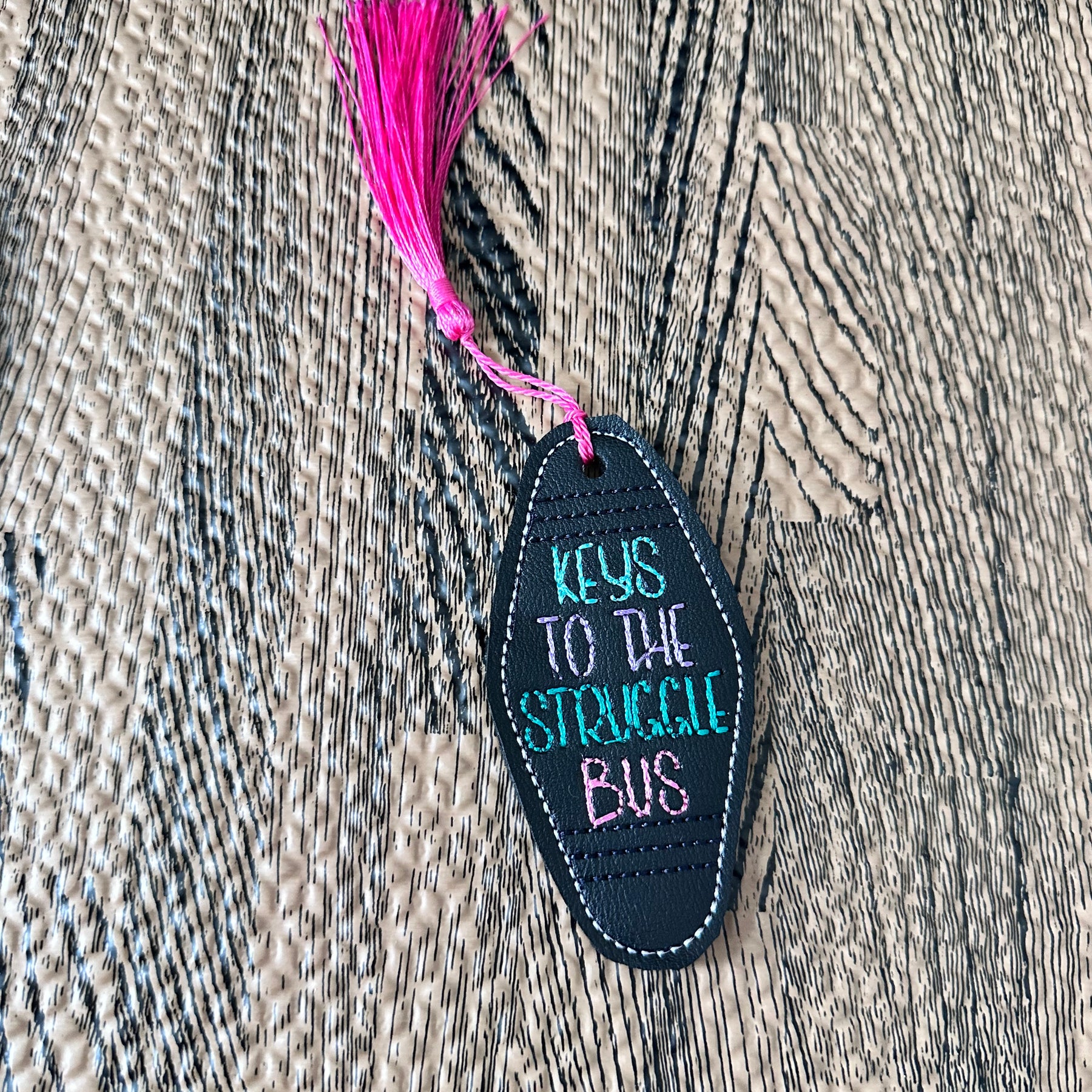 Struggle bus bag tag / book mark