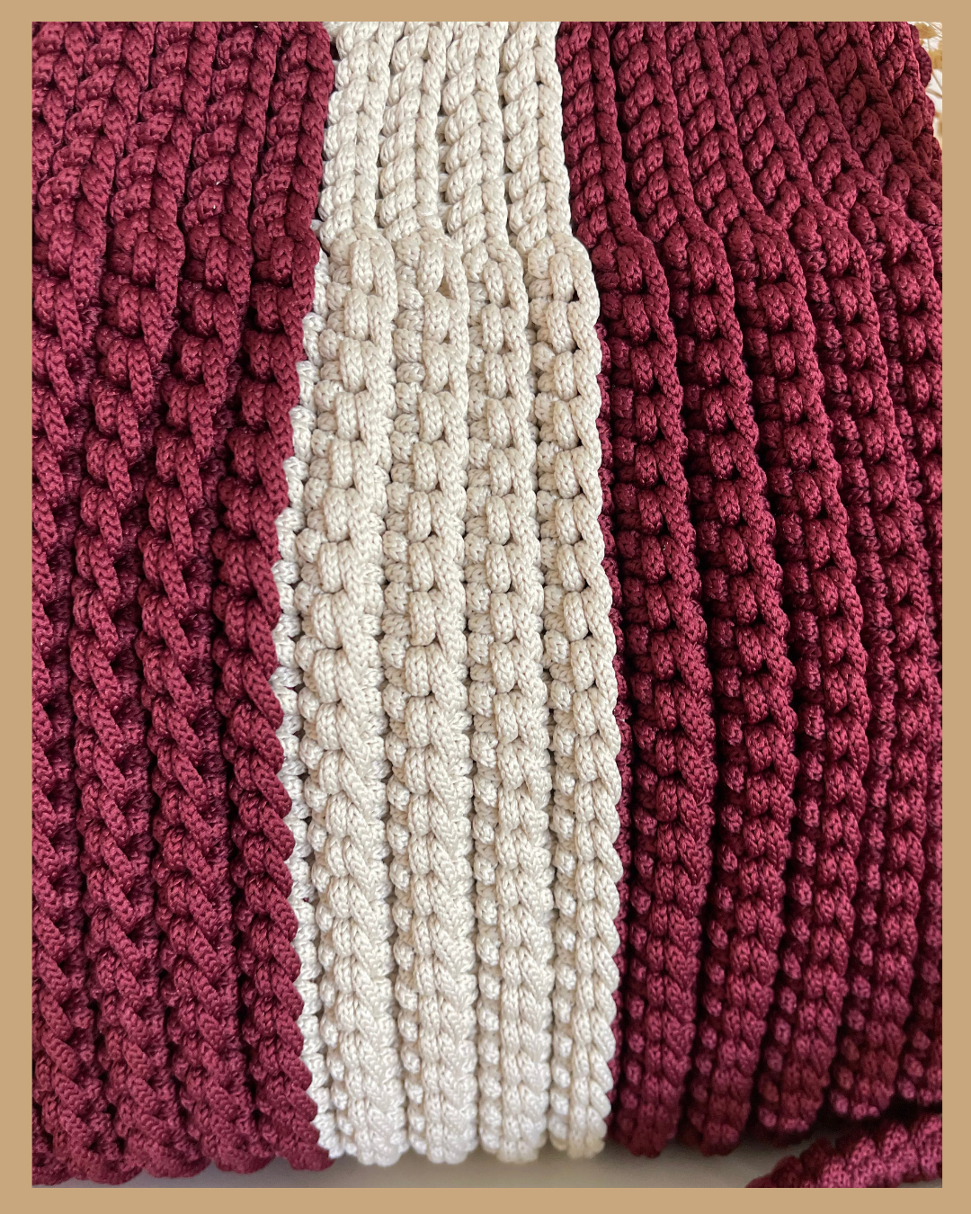 Handmade Crochet Shoulder Crossbody bag 23cm x 25cm with 105cm Adjustable Strap