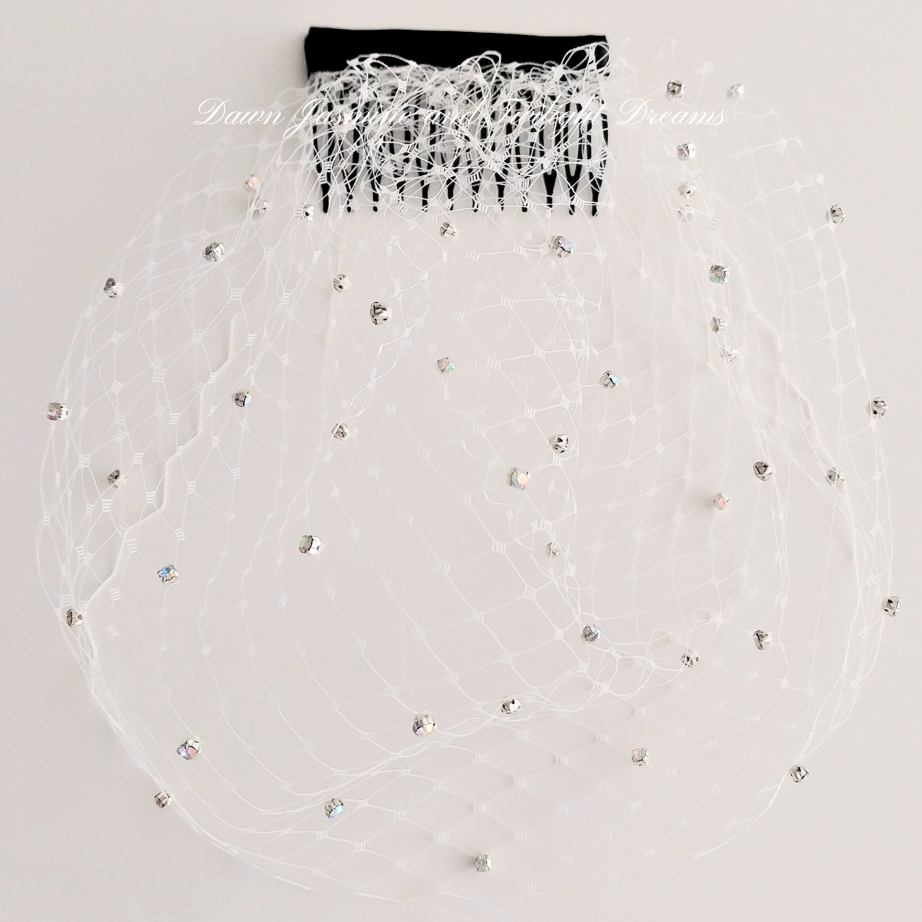 Swarovski® Crystal Side Birdcage Bridal Veil | The Phoebe