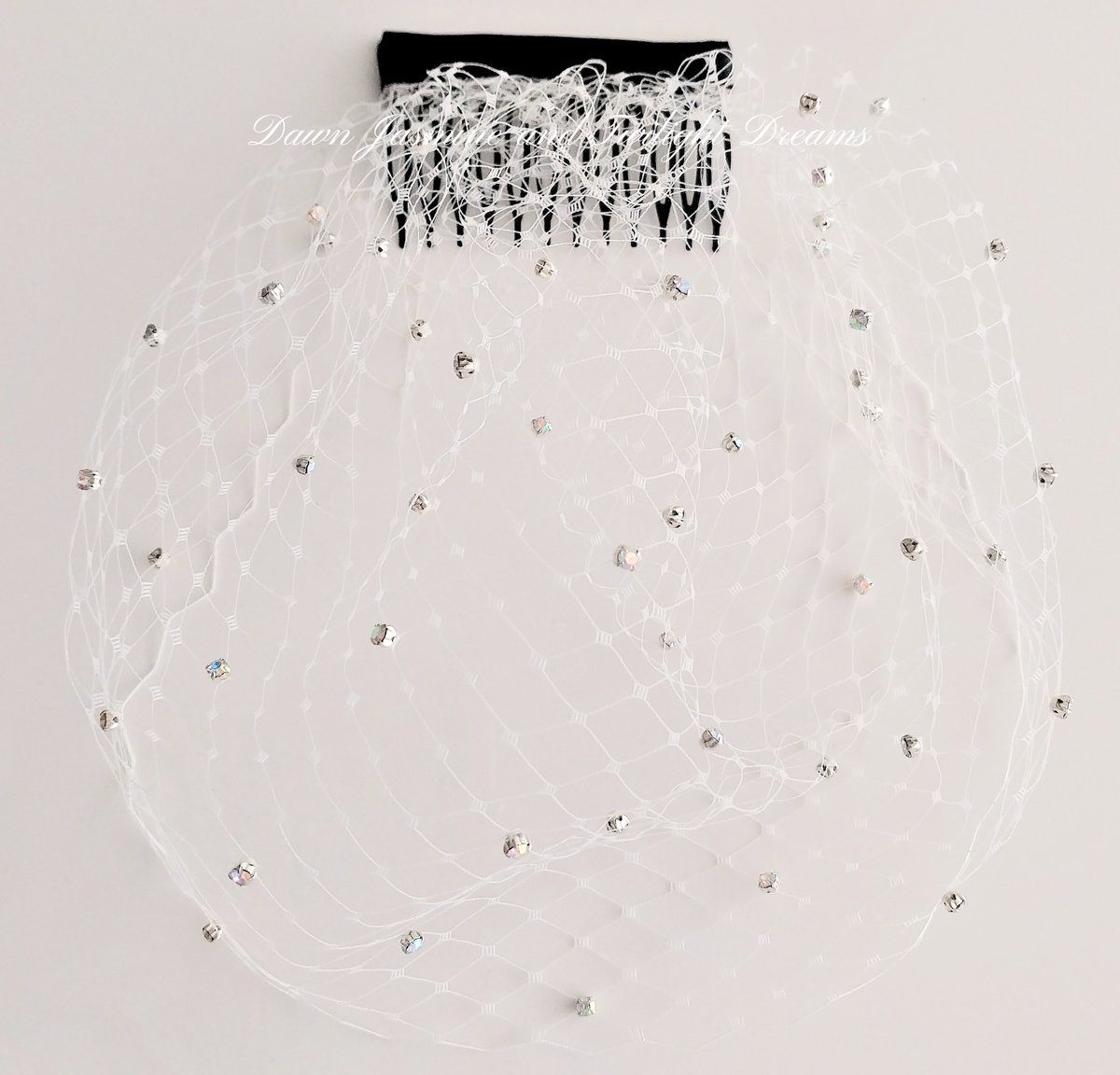 Swarovski® Crystal Side Birdcage Bridal Veil | The Phoebe