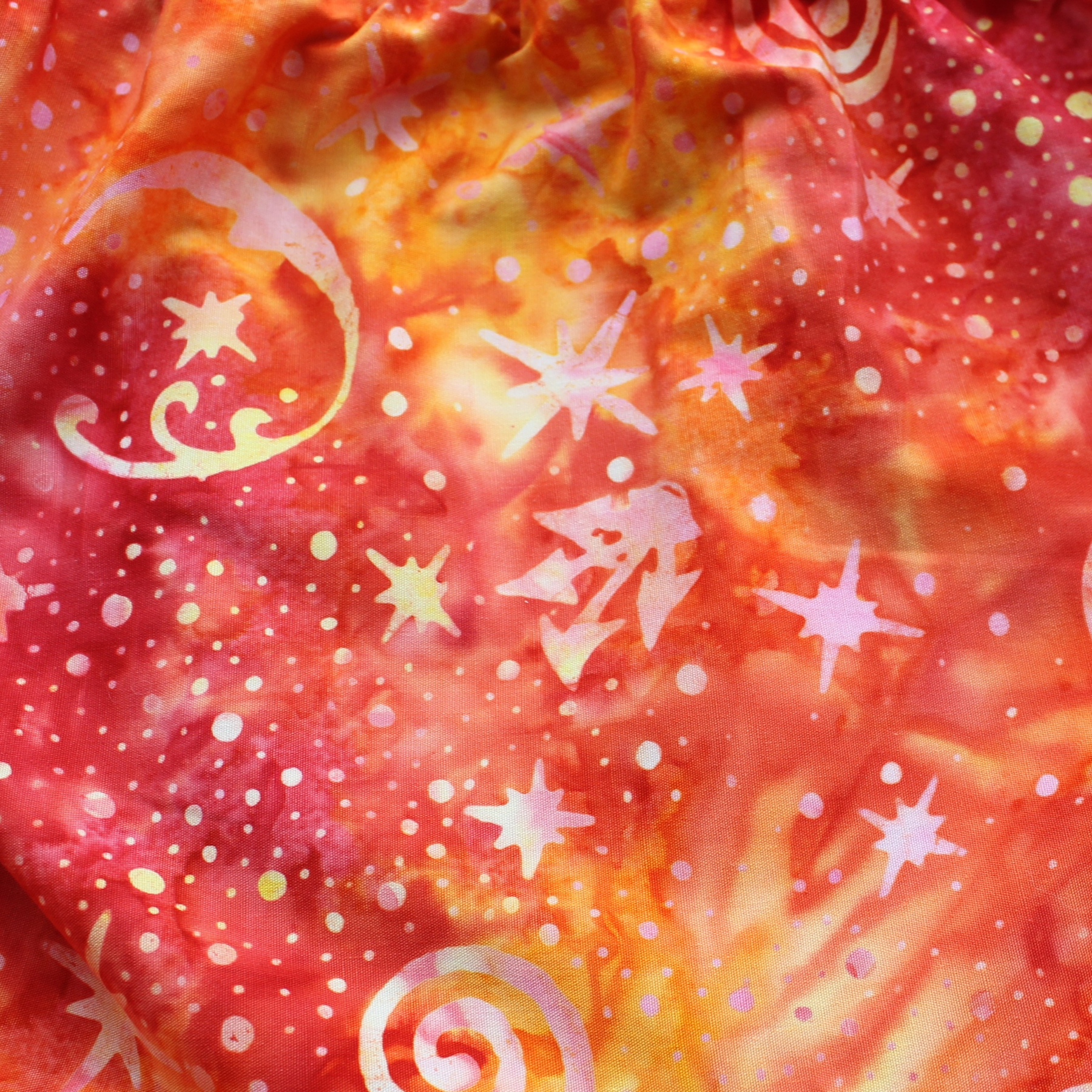 Womens Size Small, Mid Skirt, Orange/Spirals Galaxy.