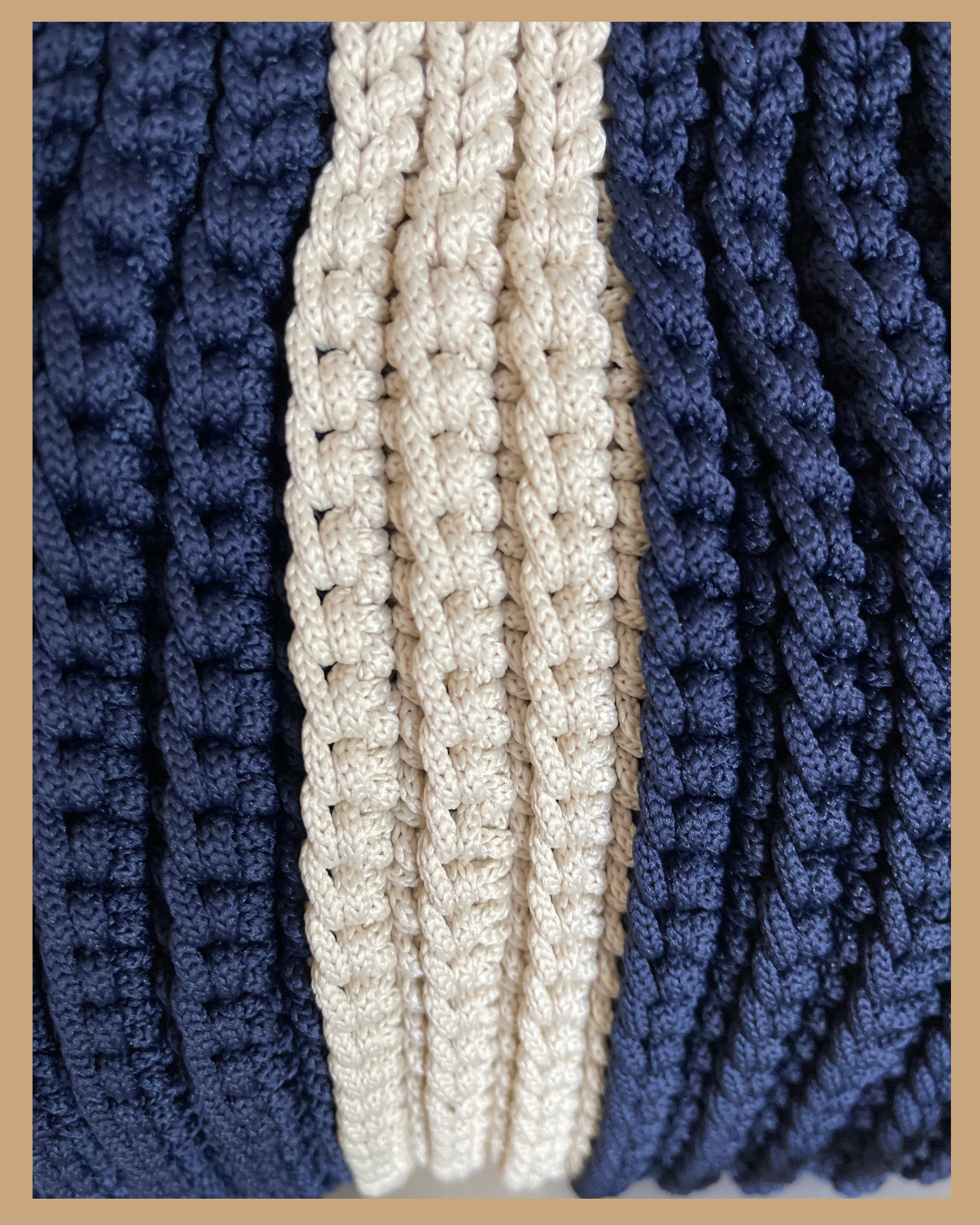 Handmade Crochet Shoulder Crossbody bag 23cm x 25cm with 105cm Adjustable Strap