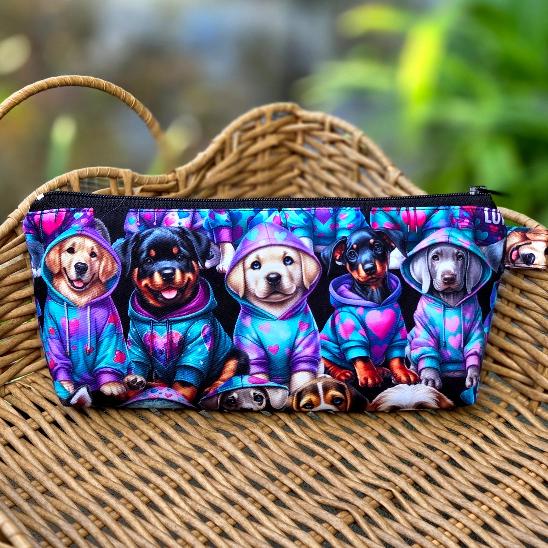 Pencil cases in pretty cat and dog fabrics