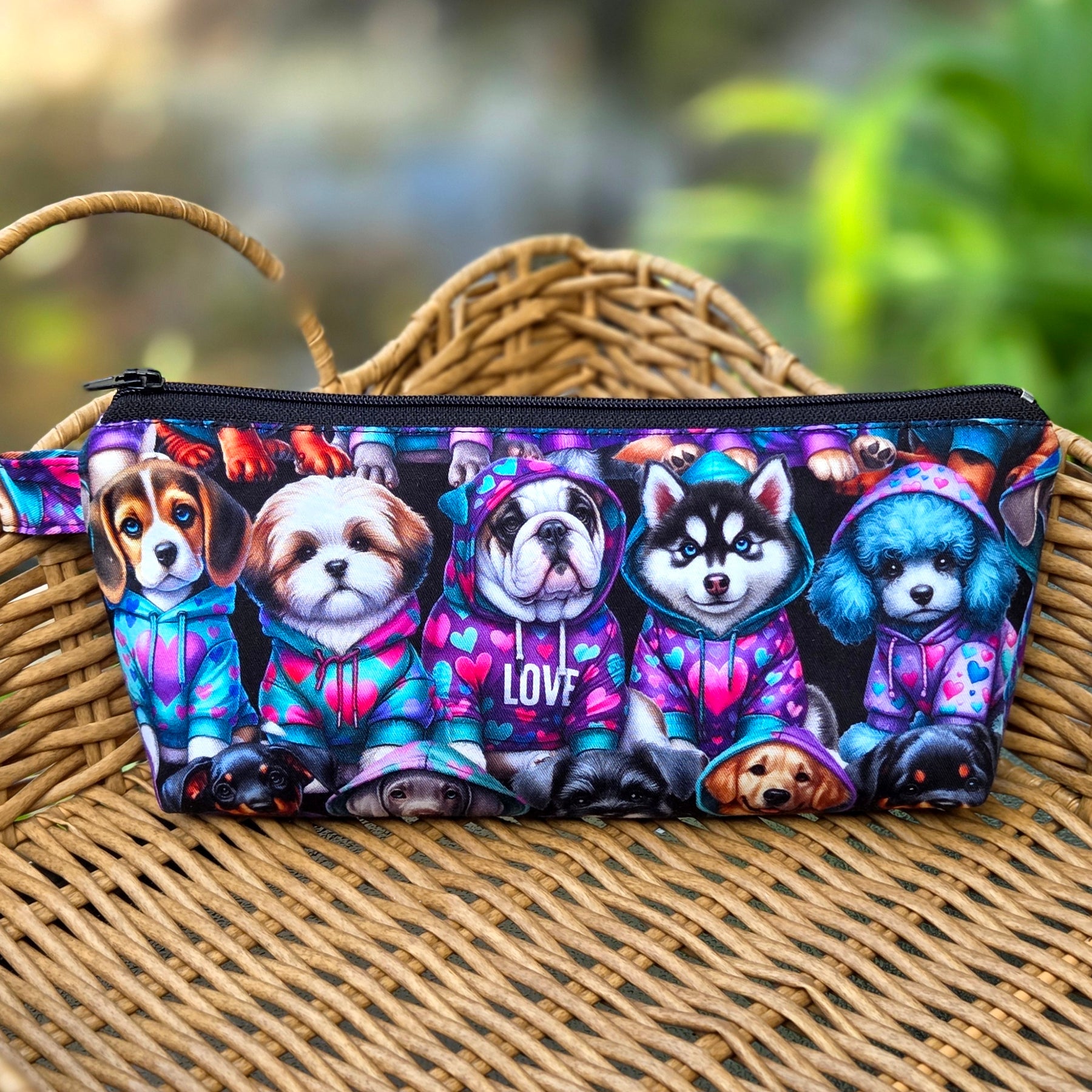 Pencil cases in pretty cat and dog fabrics