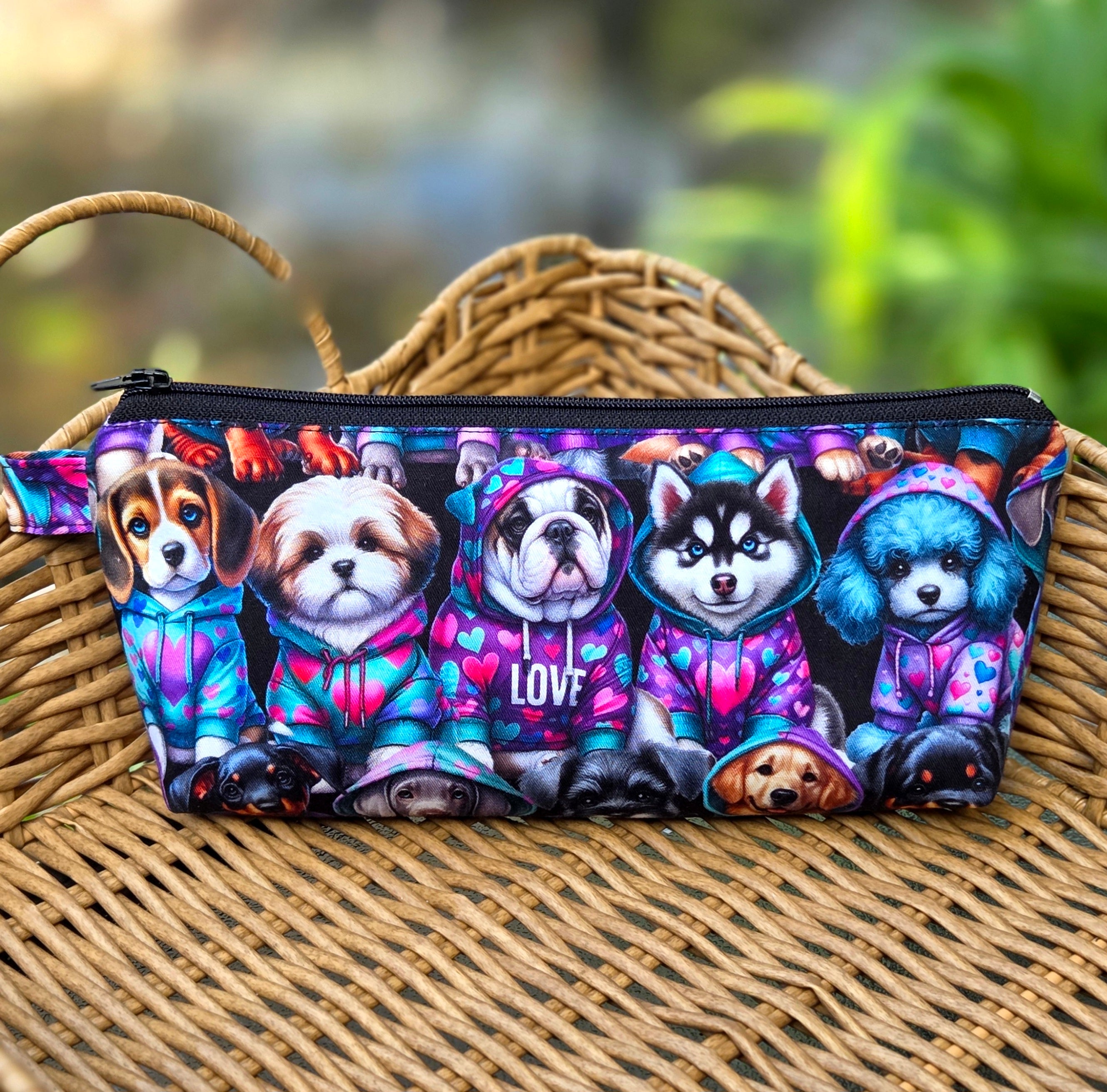Pencil cases in pretty cat and dog fabrics