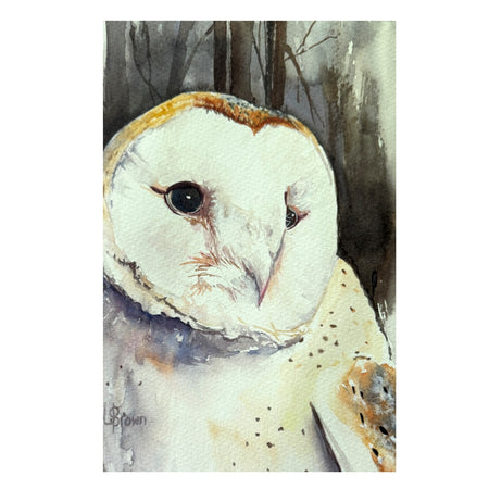 Mini Me #192 Barn Owl Original Watercolour