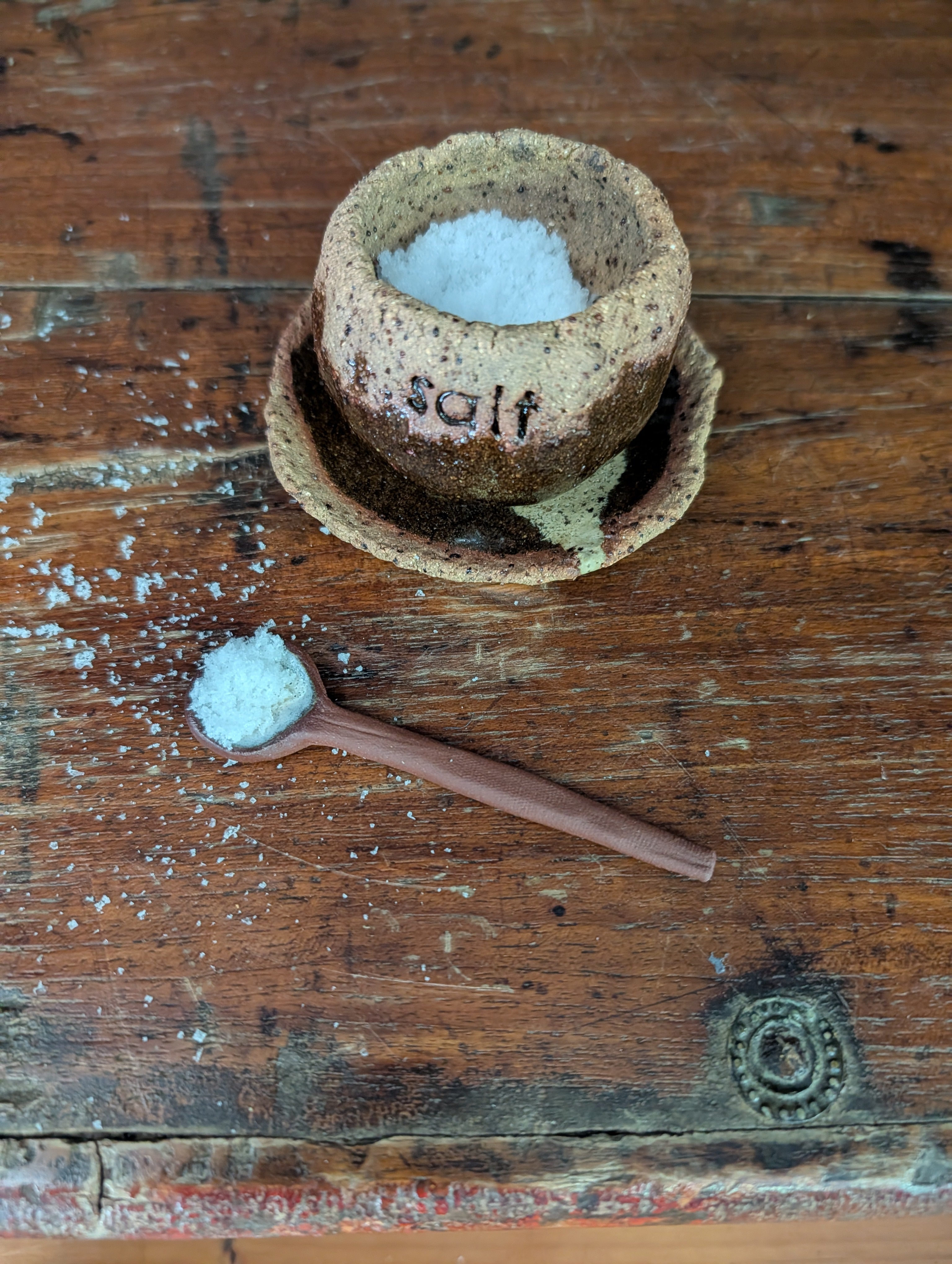 Rustic Salt Pig Set | Farmhouse Kitchen Decor