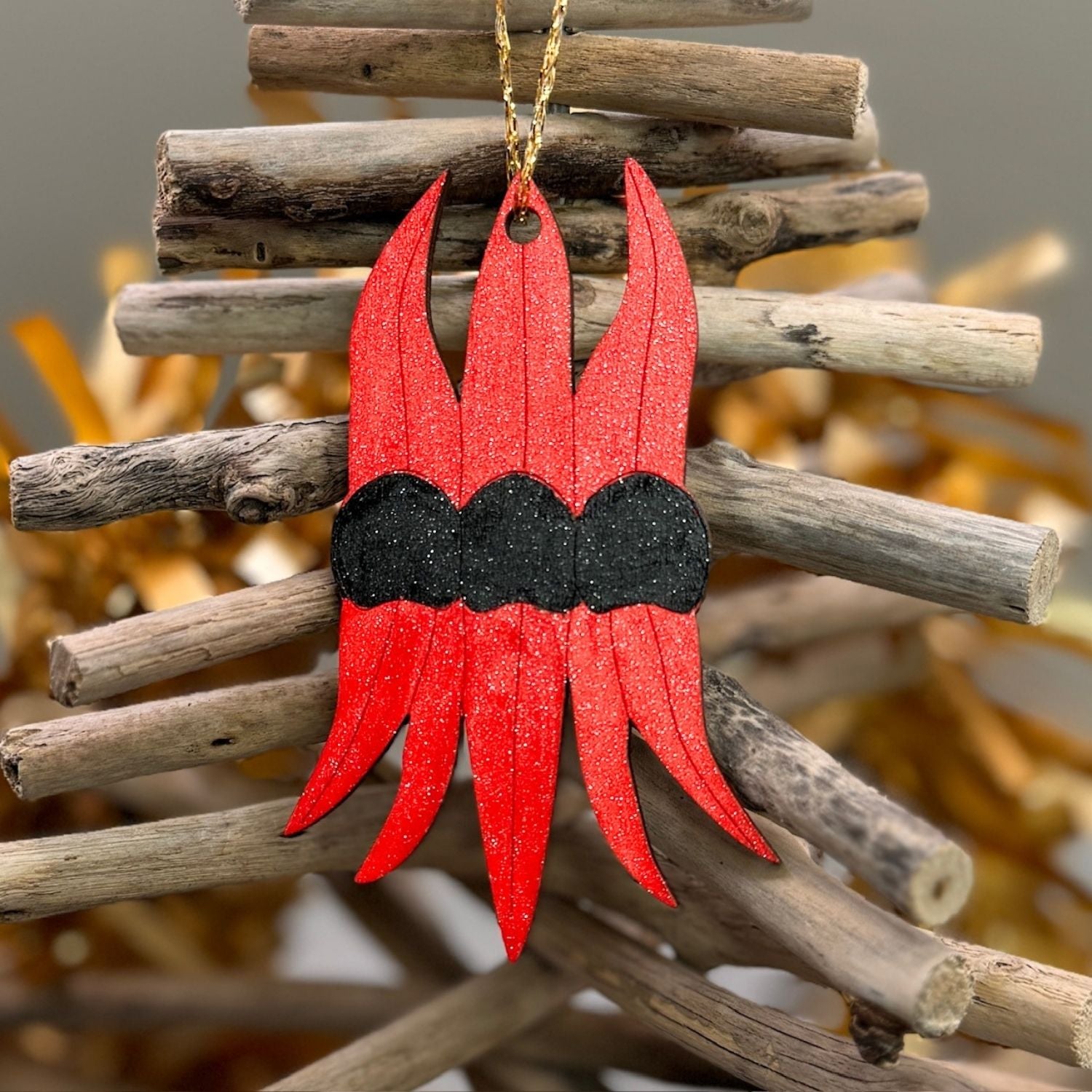 Sturt's Desert Pea Hand Painted Christmas Decoration