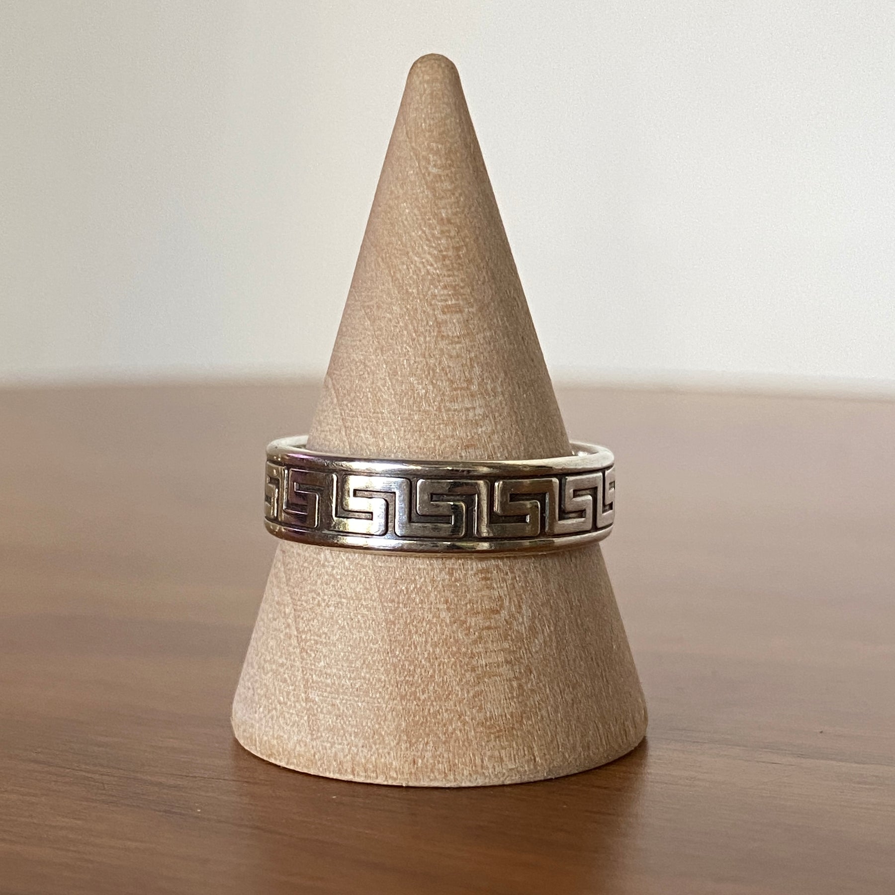 Sterling Silver Geometric Design Unisex Ring