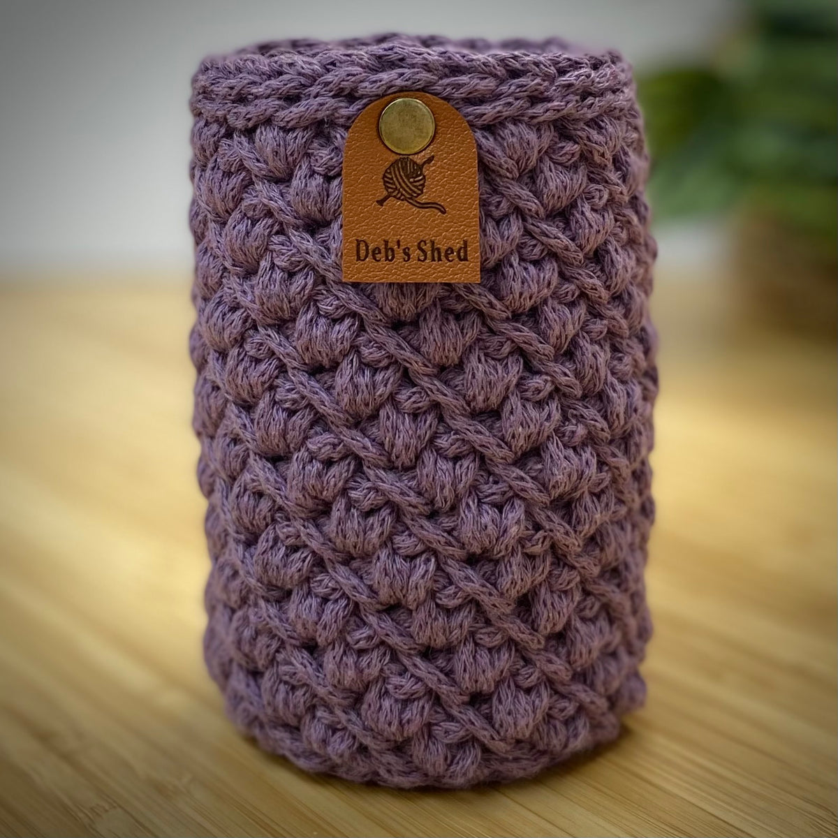 Brew Crozie – Crochet Beverage Cozy - Dusky