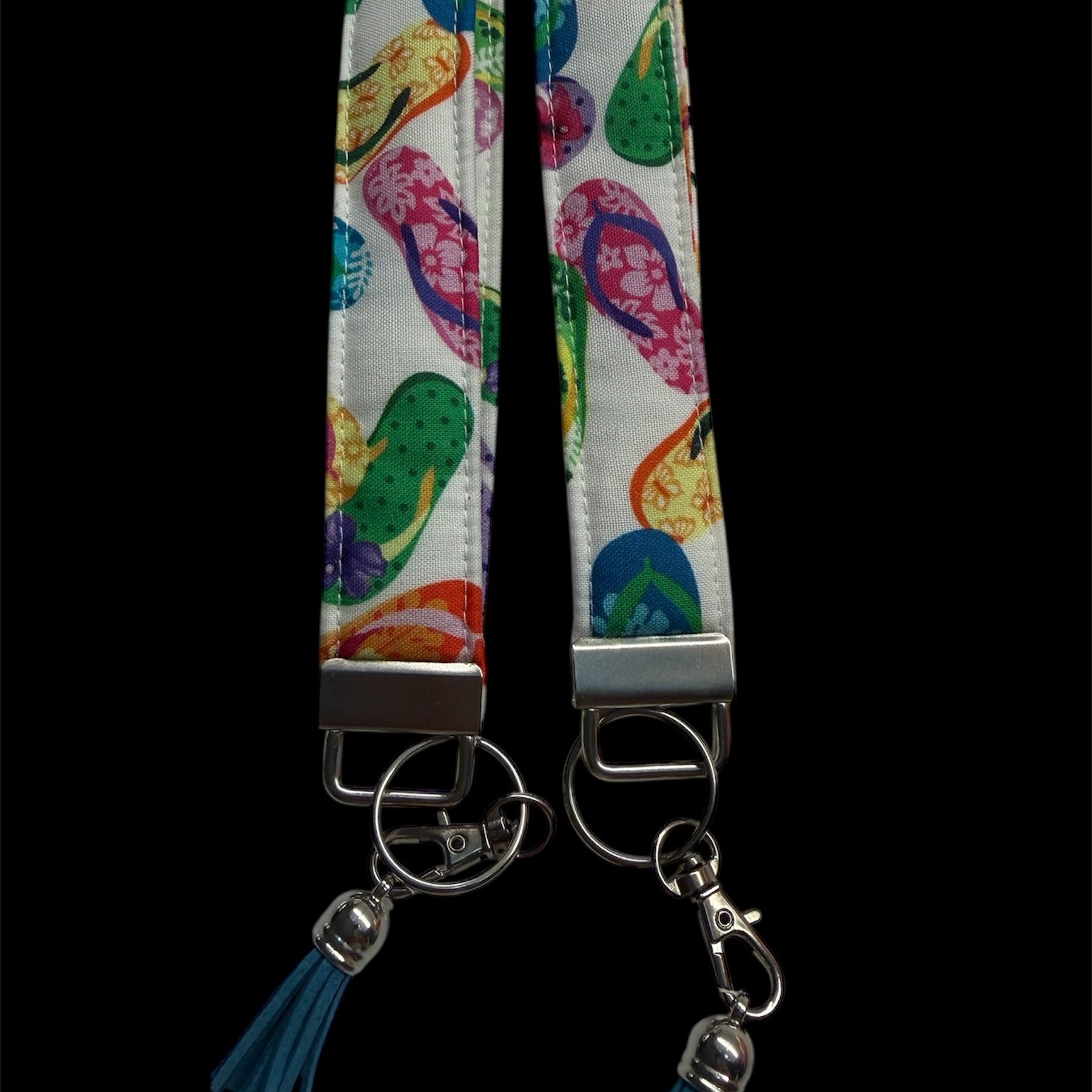 Flip Flop Fabric Keyfob, Bag Tag, Keyring