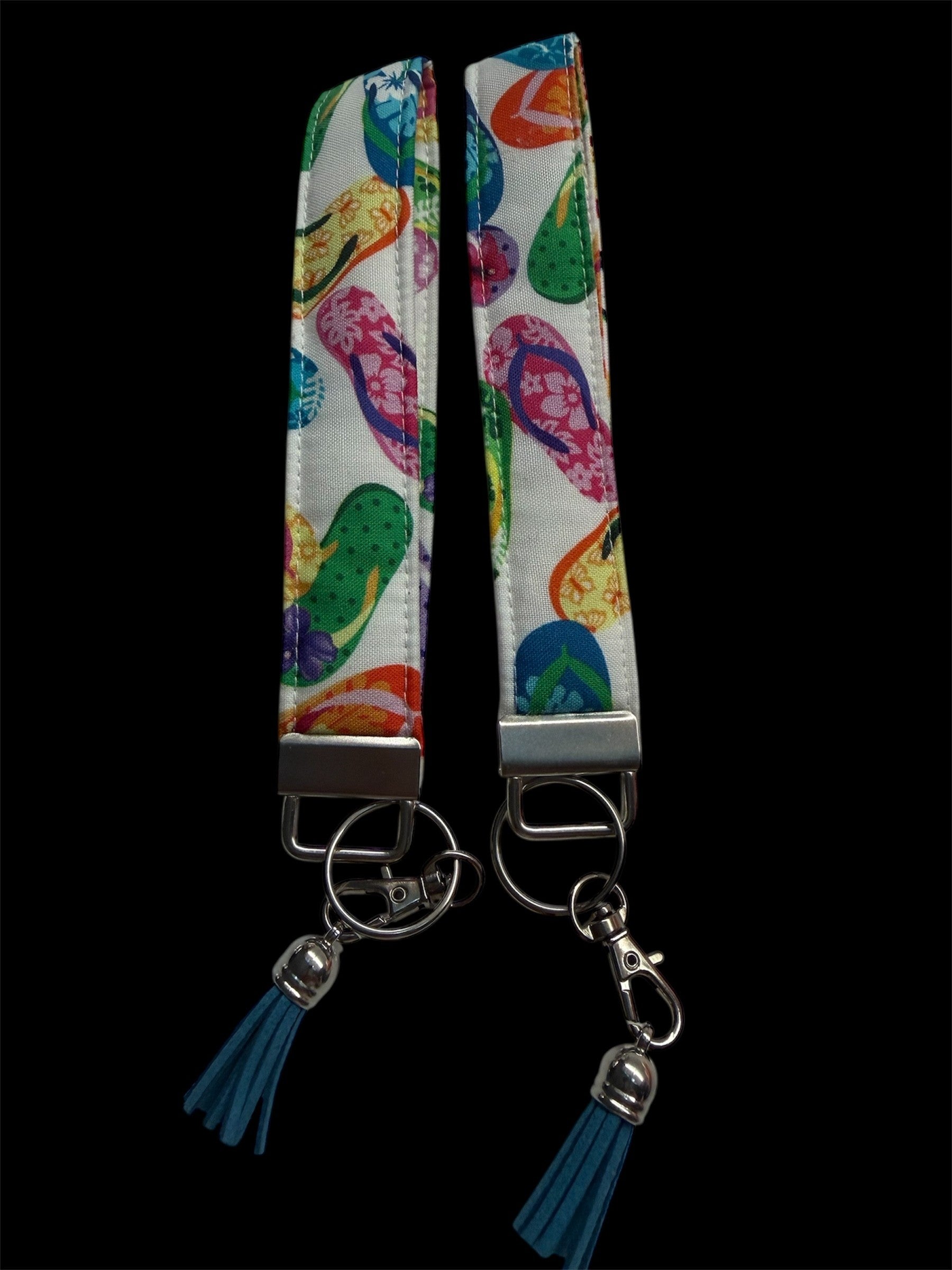 Flip Flop Fabric Keyfob, Bag Tag, Keyring
