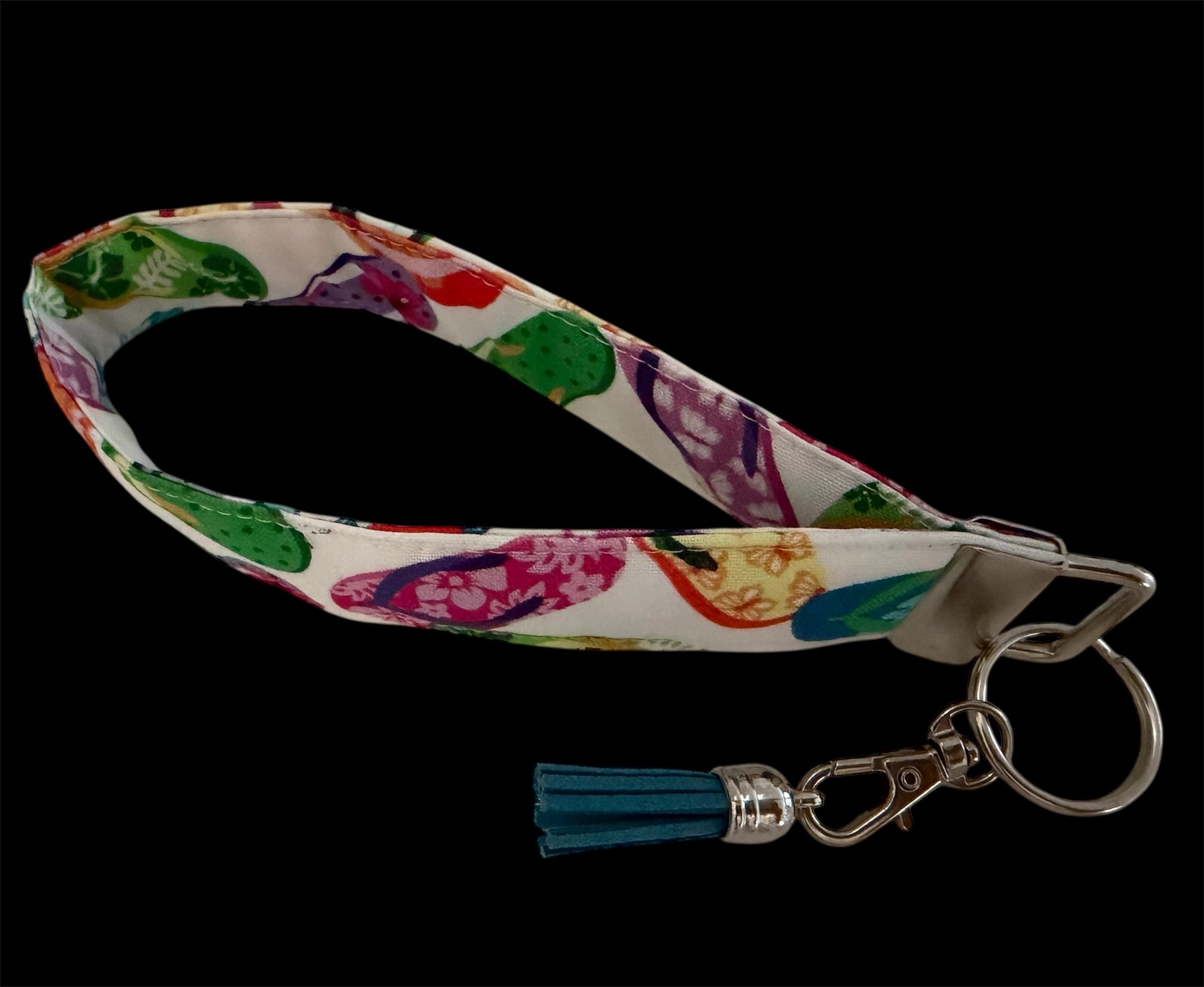Flip Flop Fabric Keyfob, Bag Tag, Keyring