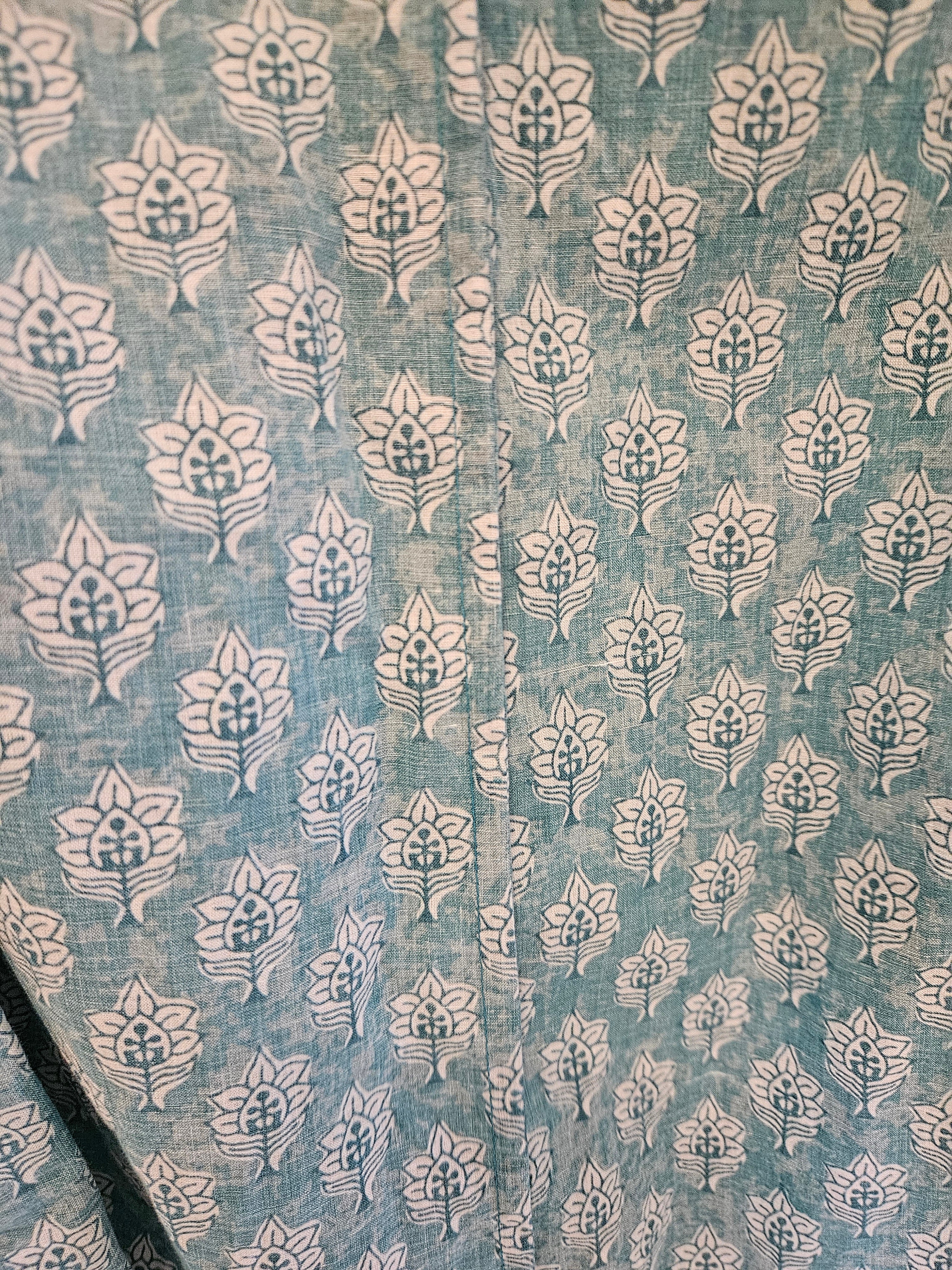 Lightweight Cotton Dressing Gown, Teal, Medium