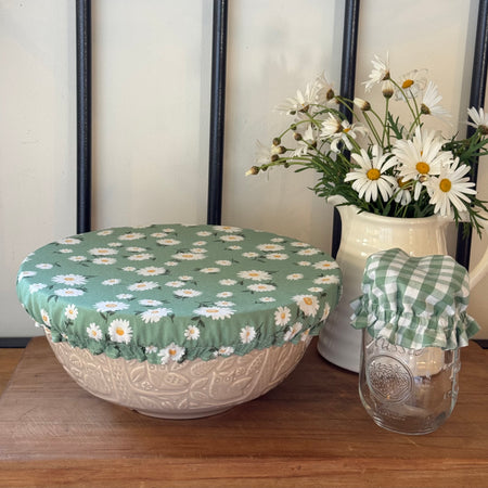 Reversible Daisy Bowl & Jar Covers – Handmade in Tasmania