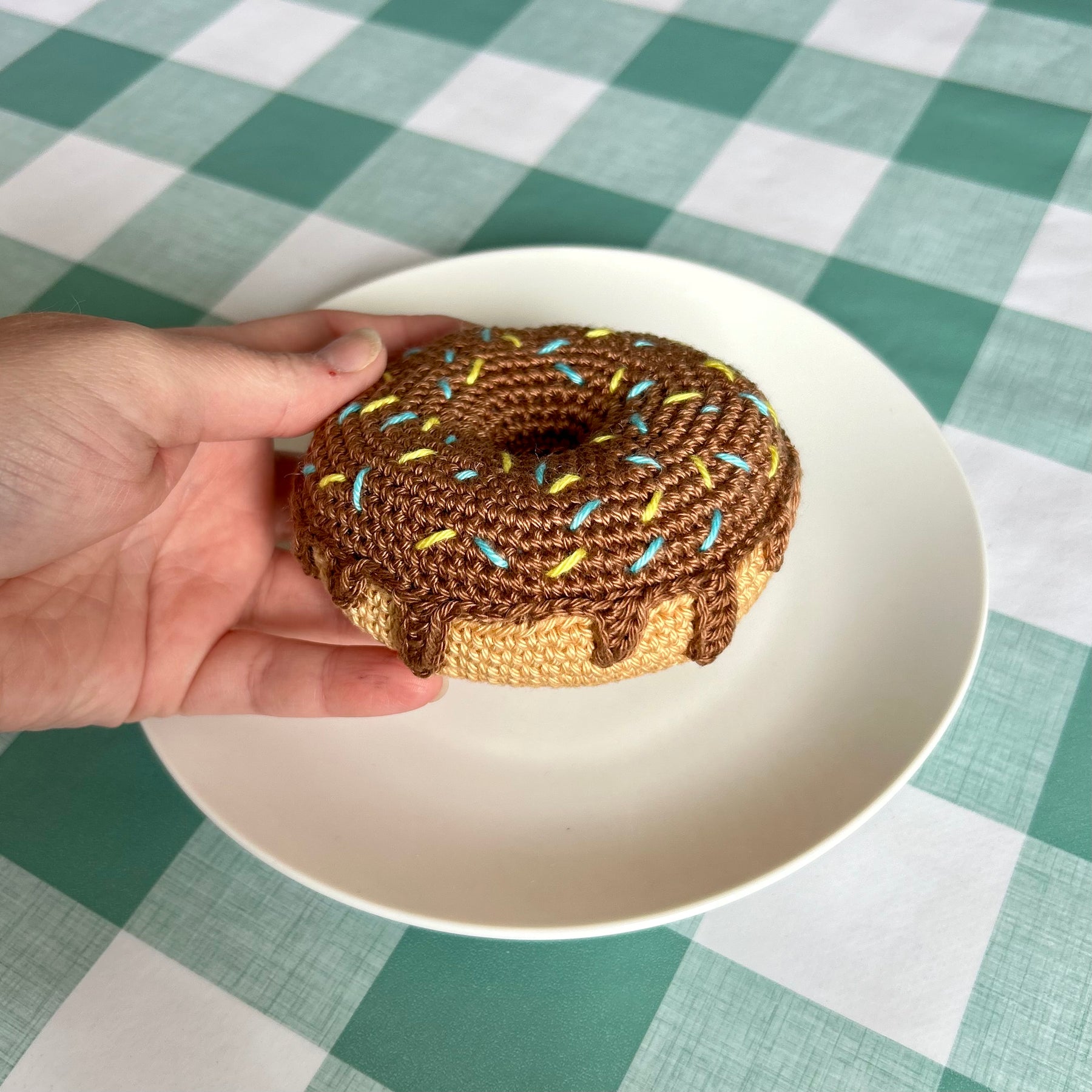 Crochet Café Play Food Set | Donut, Cupcake, Cookie, Cake & Croissant | Cotton | Tea Party Set