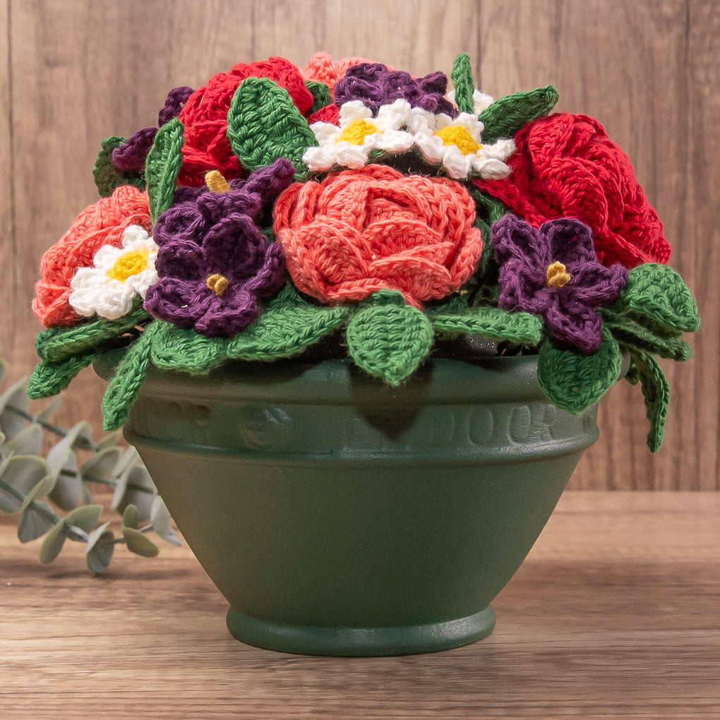 Crocheted Flower Arrangement