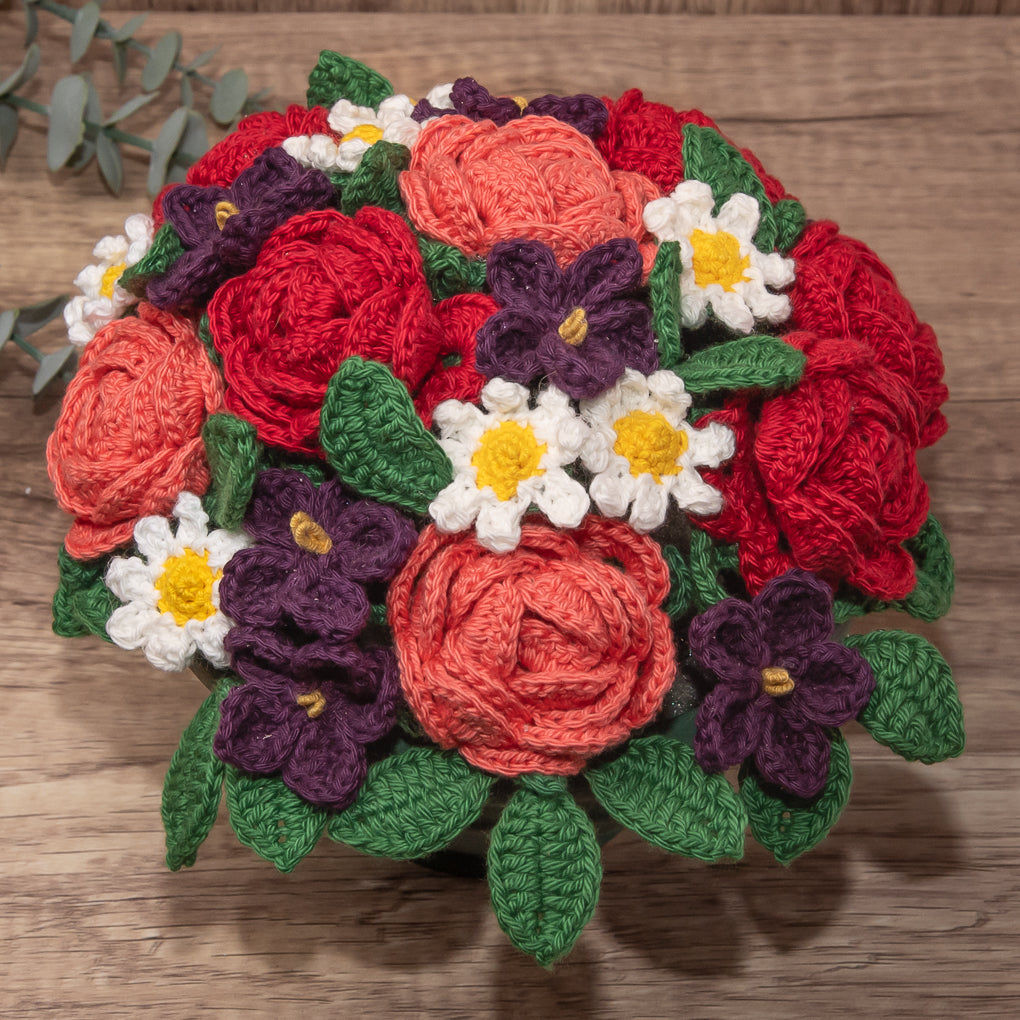 Crocheted Flower Arrangement
