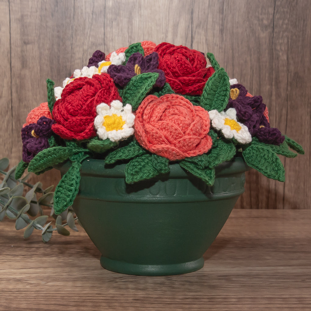 Crocheted Flower Arrangement