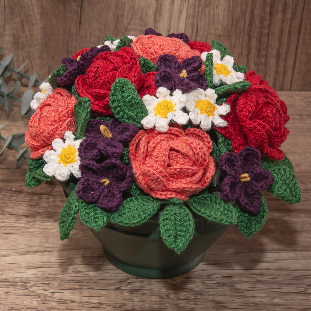 Crocheted Flower Arrangement