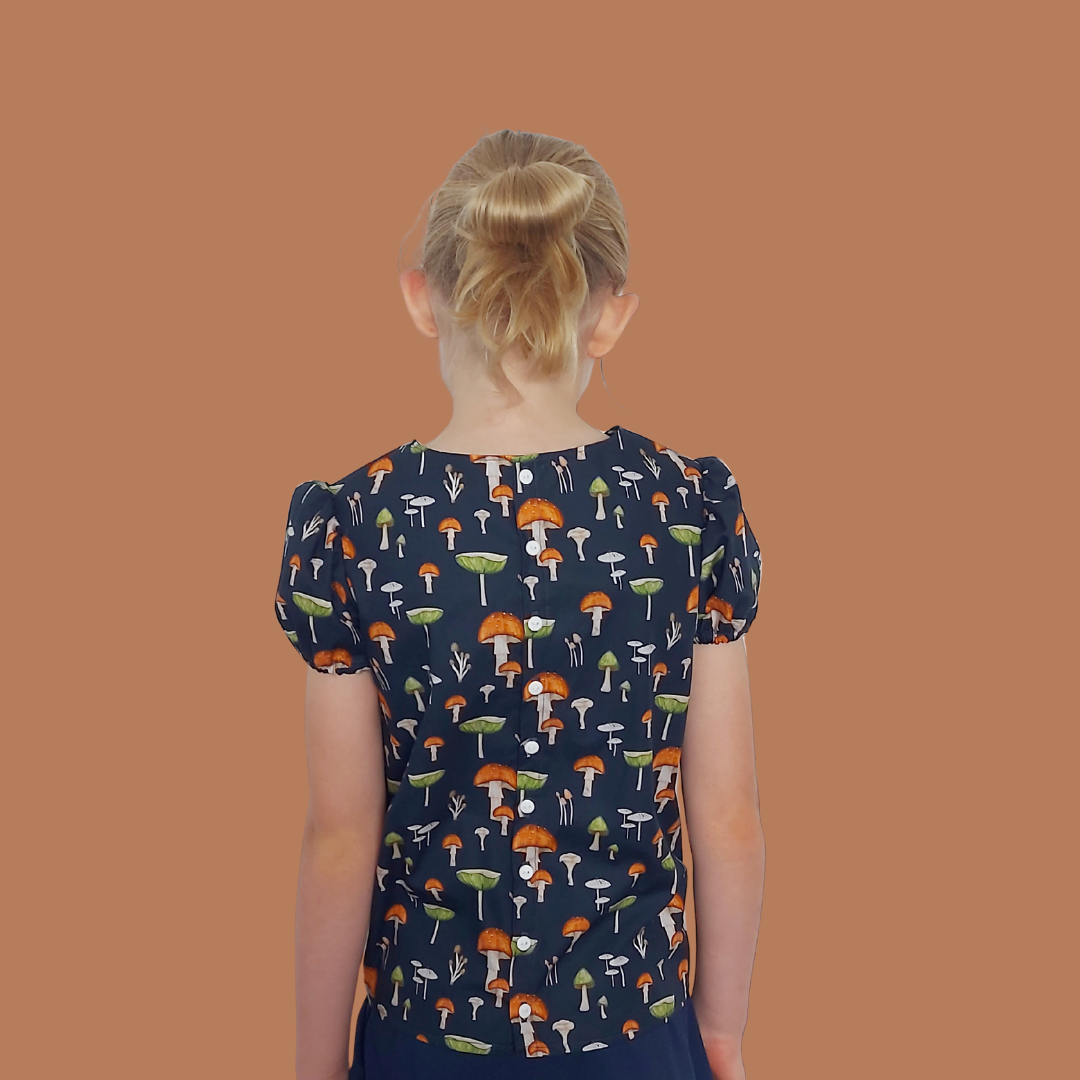 Mushie Blouse Size 7 - Ready To Ship + Free Matching Scrunchie