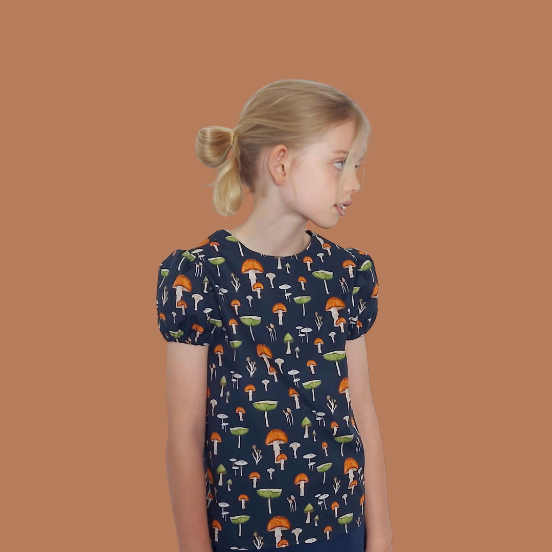 Mushie Blouse Size 7 - Ready To Ship + Free Matching Scrunchie