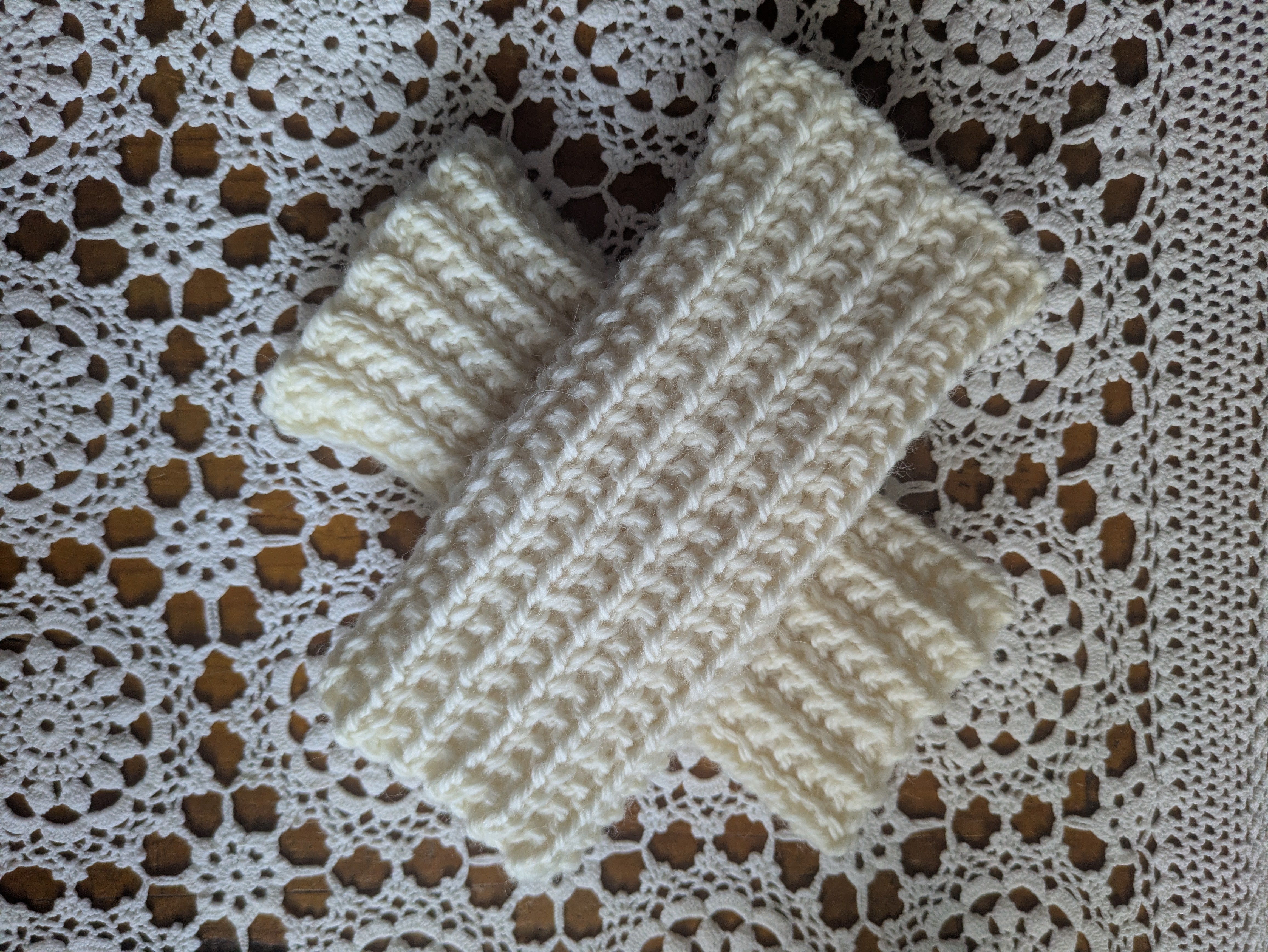 Drover Fingerless Mitts. Handknit Wool Wrist Warmers