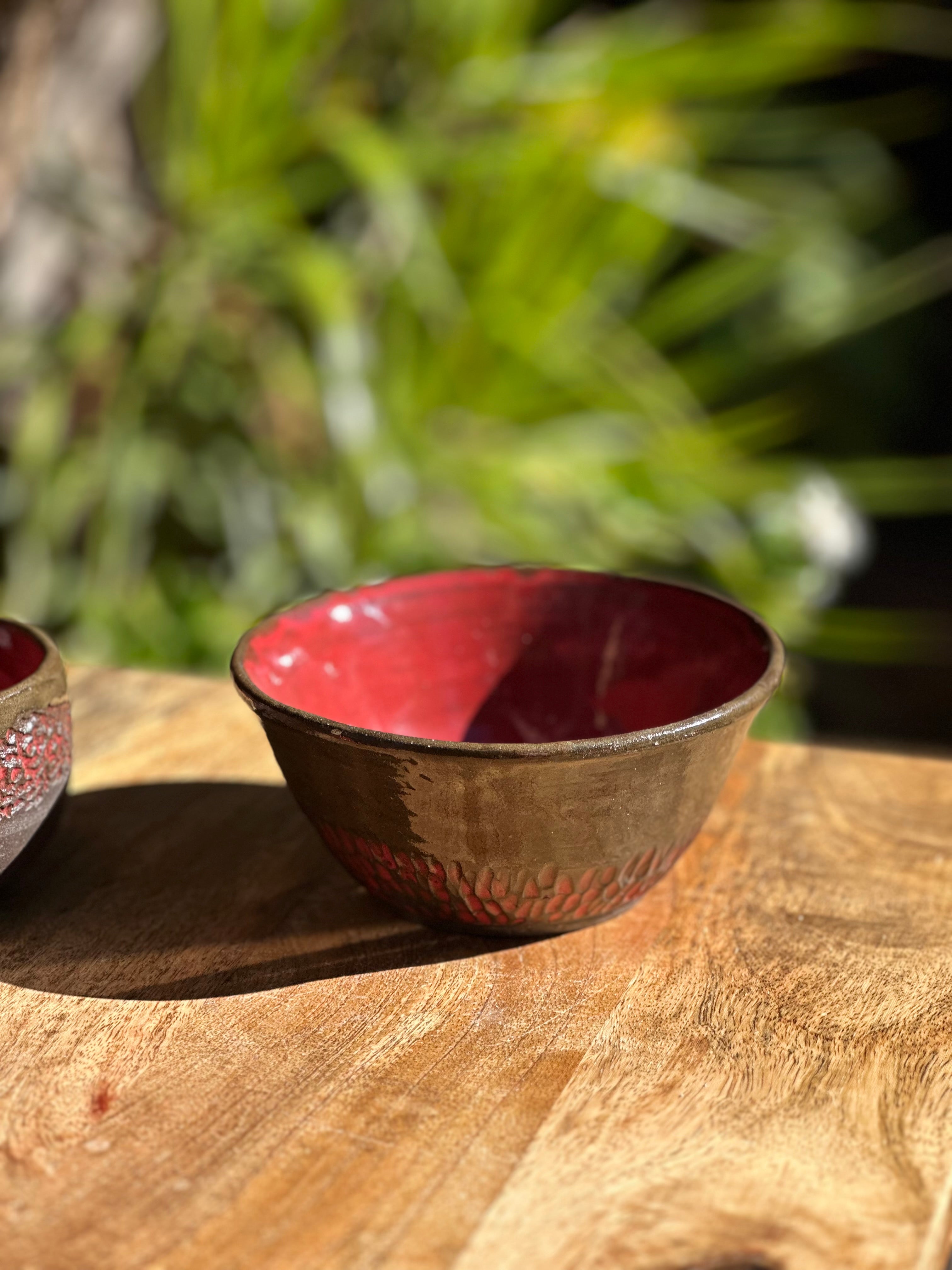 Handmade Ceramic Noodle Bowl Set with Chopstick Holder | Fire & Brimstone