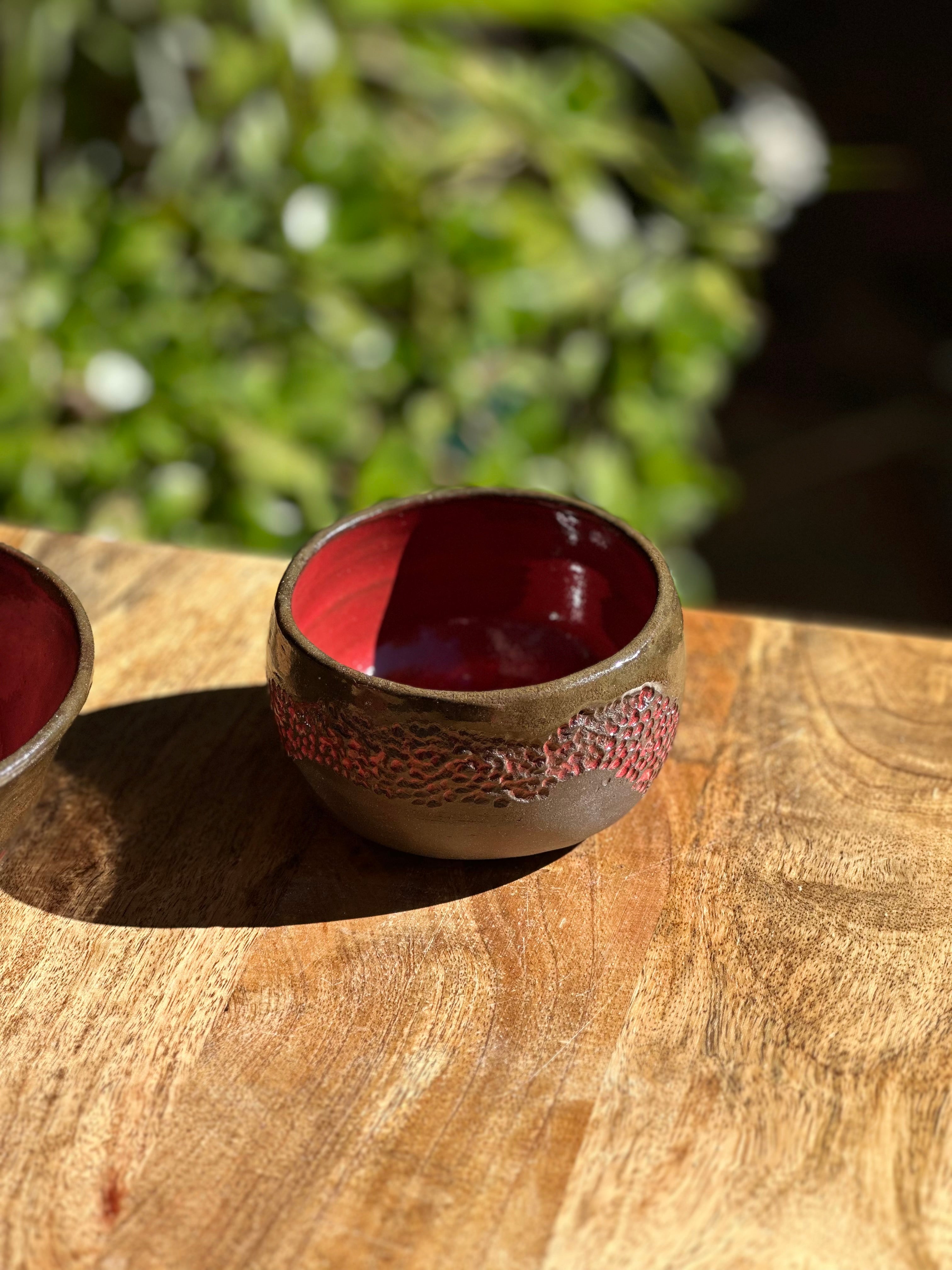 Handmade Ceramic Noodle Bowl Set with Chopstick Holder | Fire & Brimstone