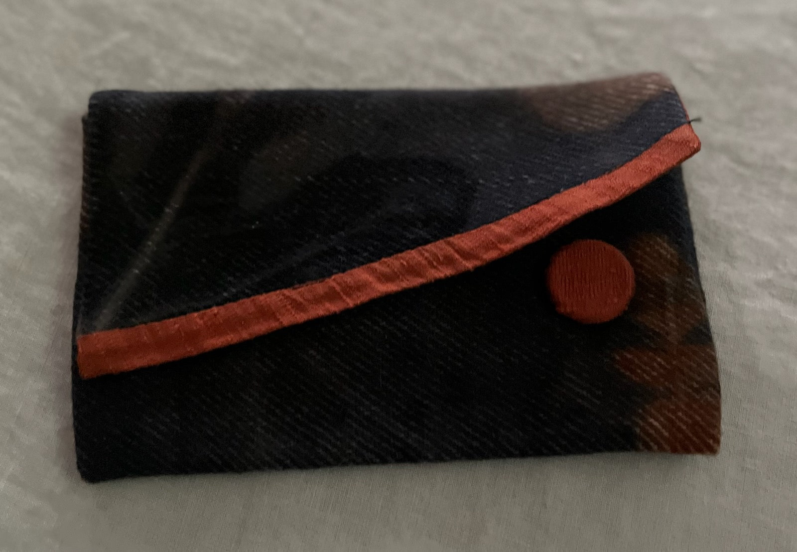 Eco Printed Small Wool Purse