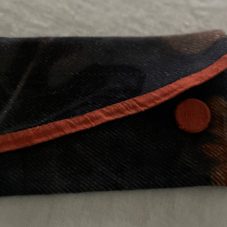 Eco Printed Small Wool Purse