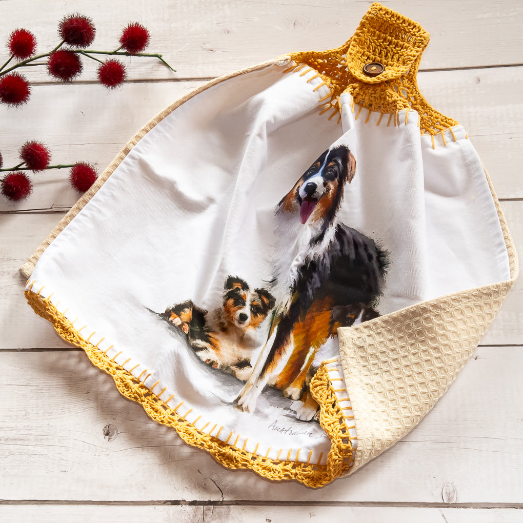 Pet Lovers Hanging Tea Towel / Hand Towels - Double